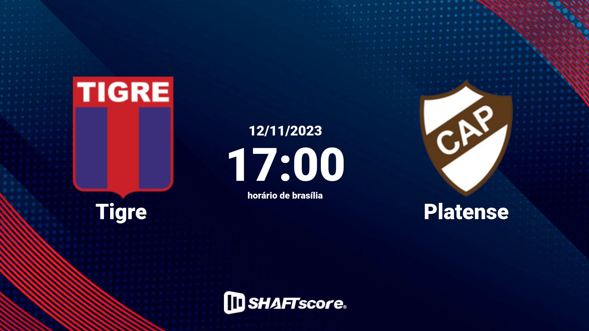 Estatísticas do jogo Tigre vs Platense 12.11 17:00