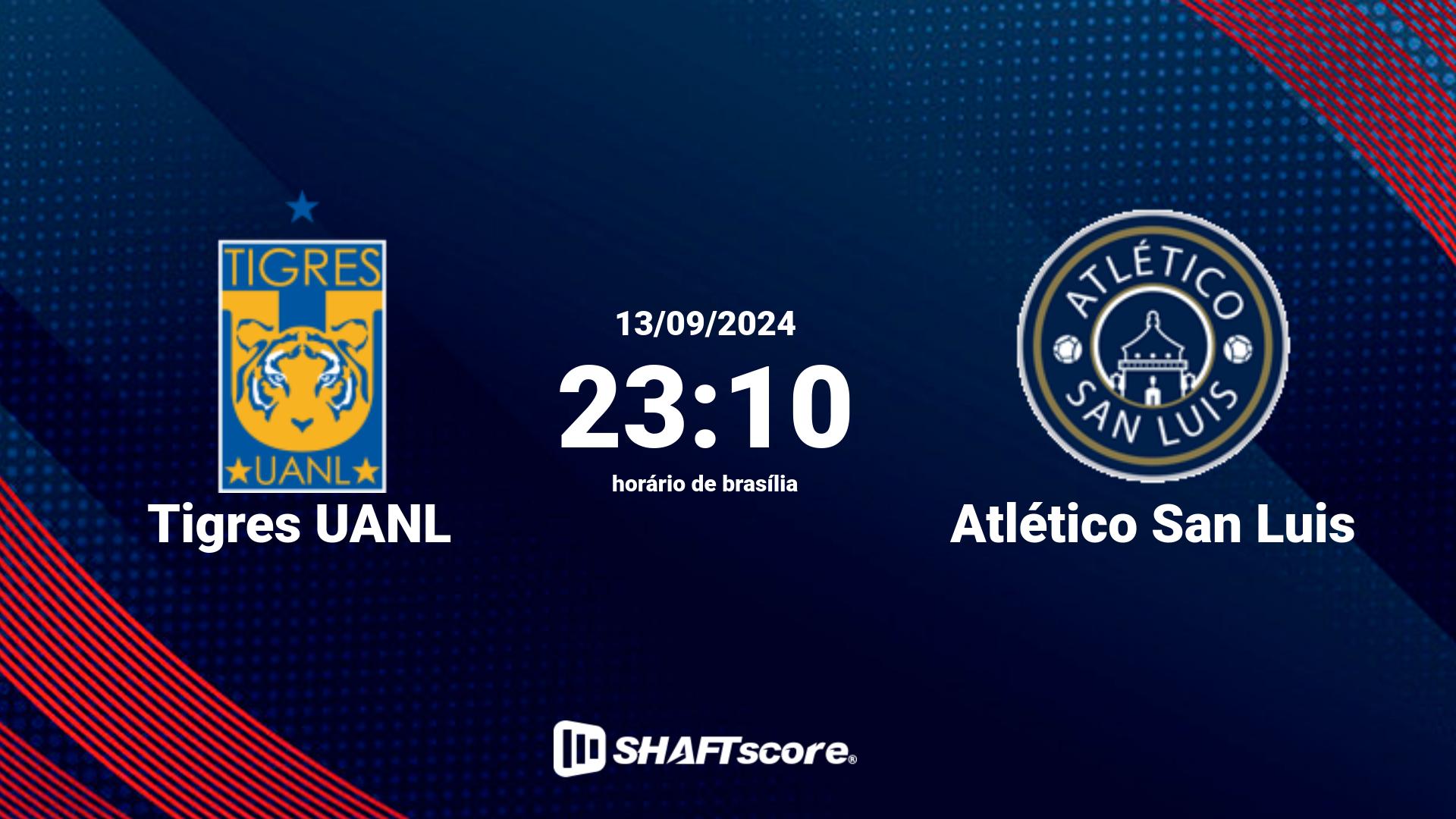 Estatísticas do jogo Tigres UANL vs Atlético San Luis 13.09 23:10