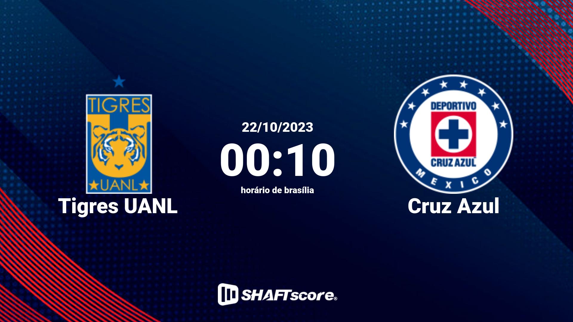 Estatísticas do jogo Tigres UANL vs Cruz Azul 22.10 00:10