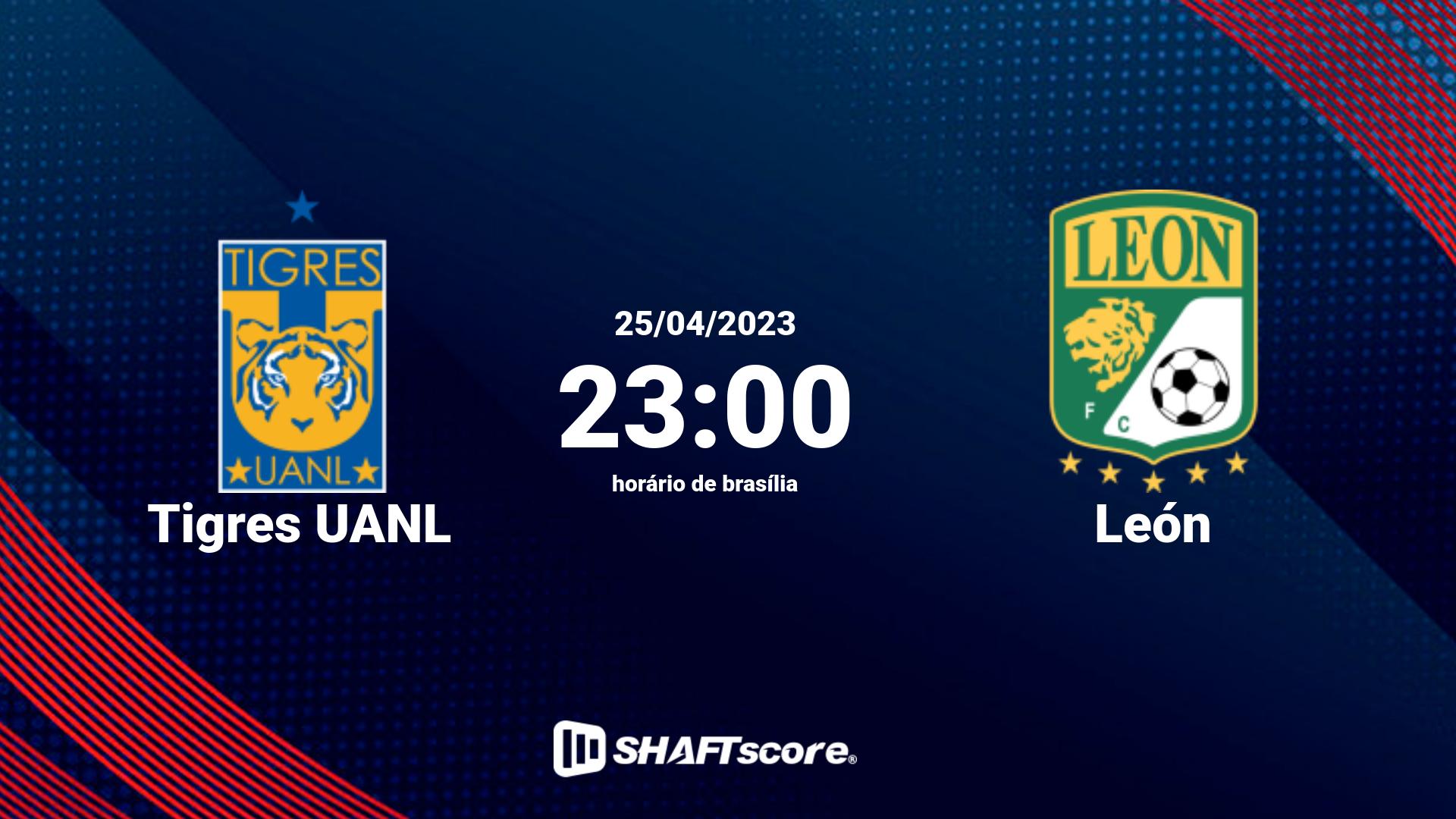 Estatísticas do jogo Tigres UANL vs León 25.04 23:00