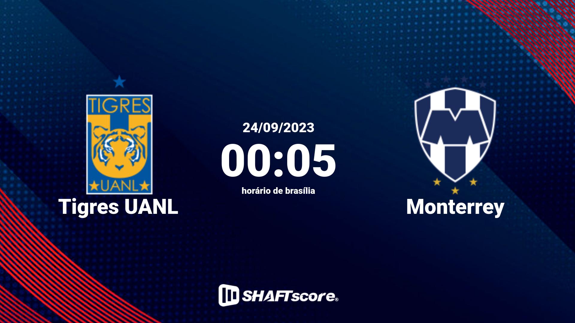 Estatísticas do jogo Tigres UANL vs Monterrey 24.09 00:05