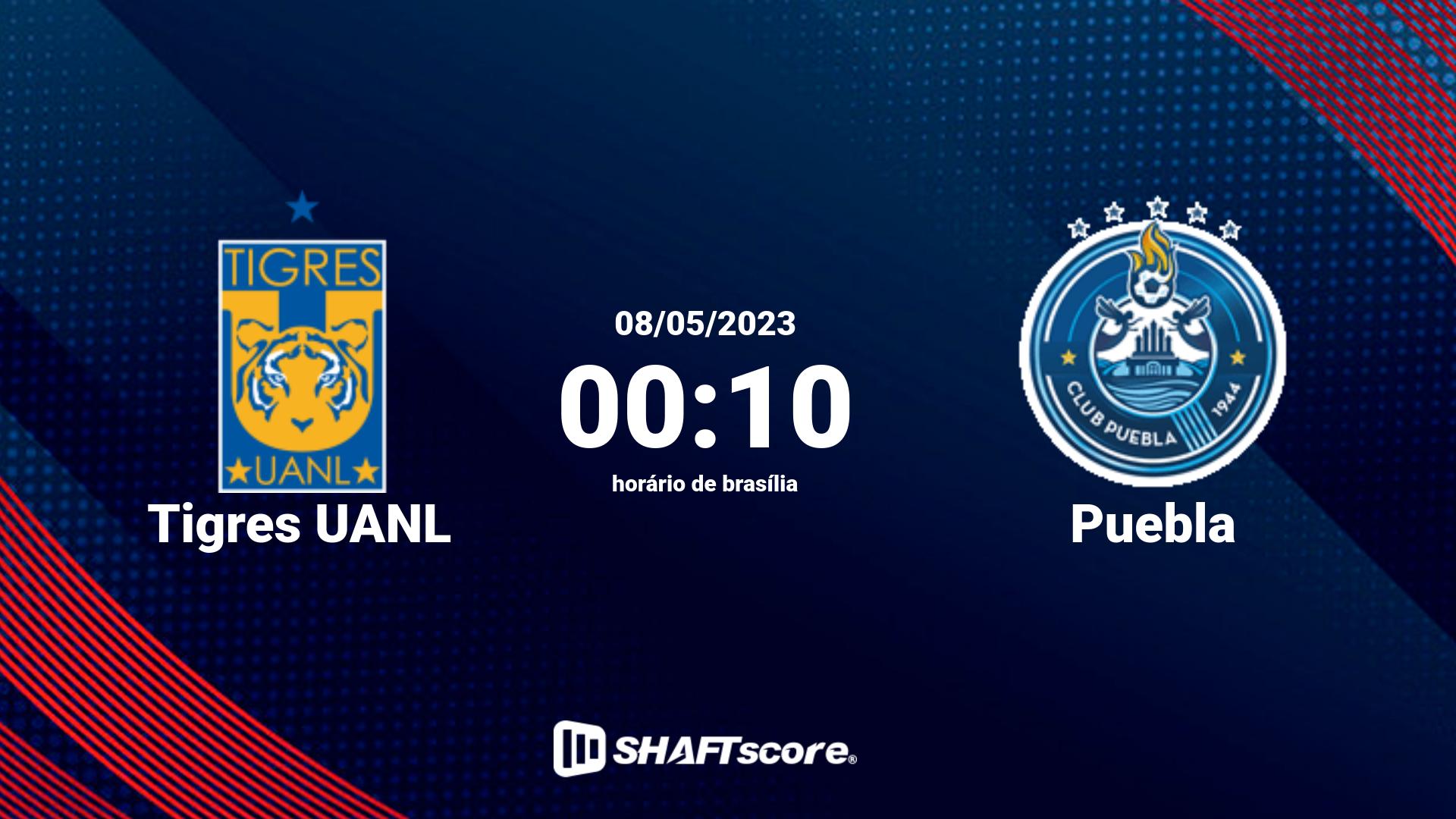 Estatísticas do jogo Tigres UANL vs Puebla 08.05 00:10