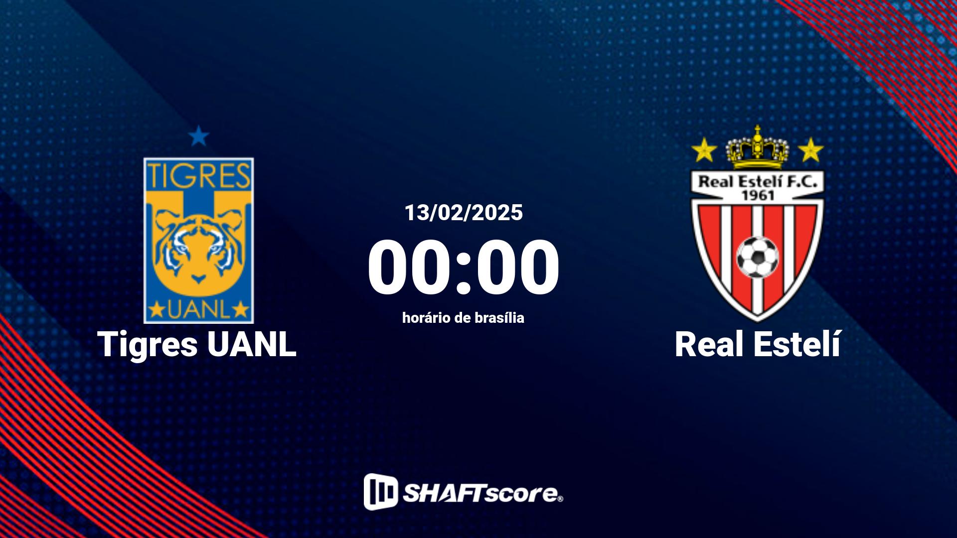 Estatísticas do jogo Tigres UANL vs Real Estelí 13.02 00:00