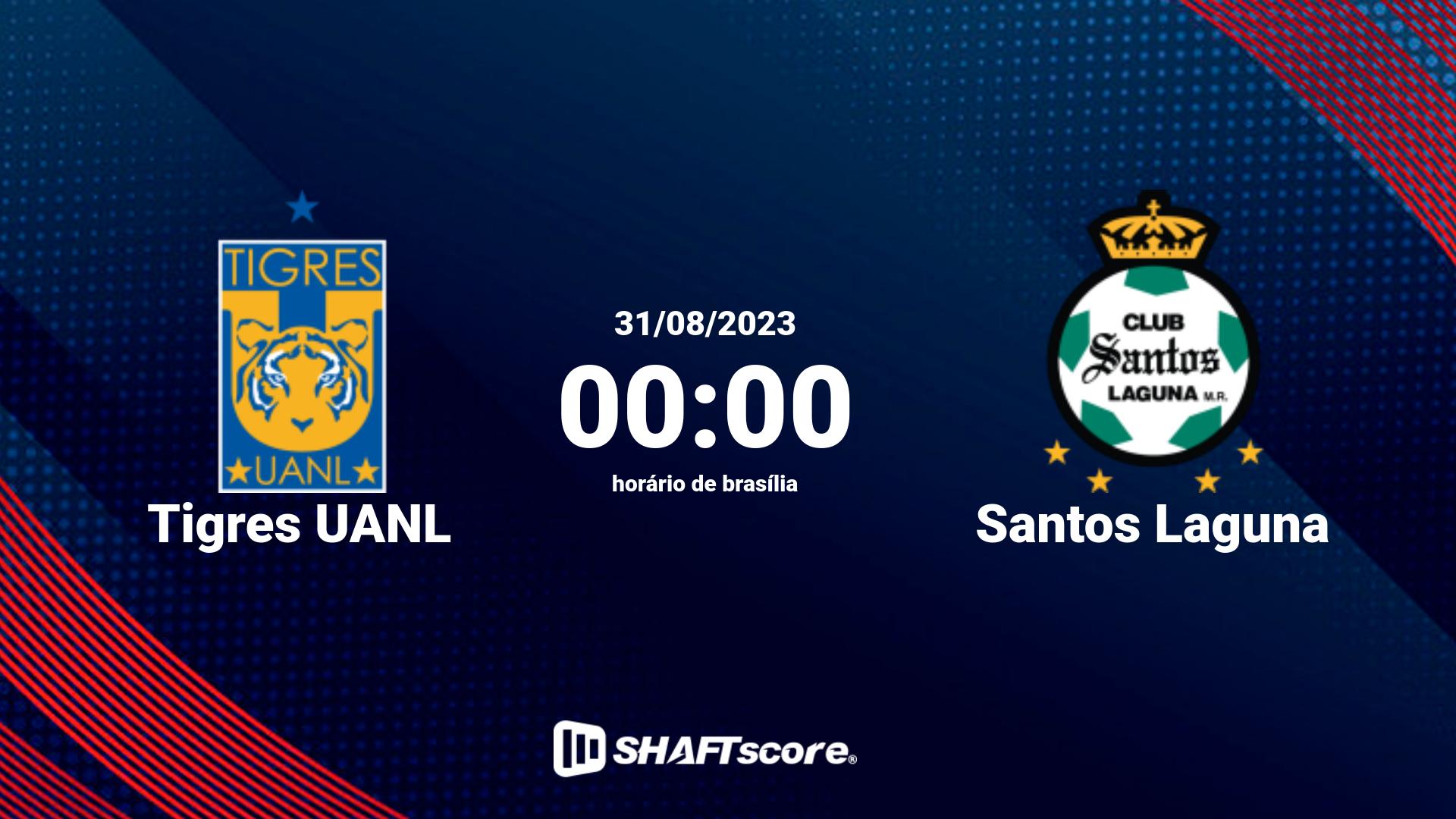 Estatísticas do jogo Tigres UANL vs Santos Laguna 31.08 00:00