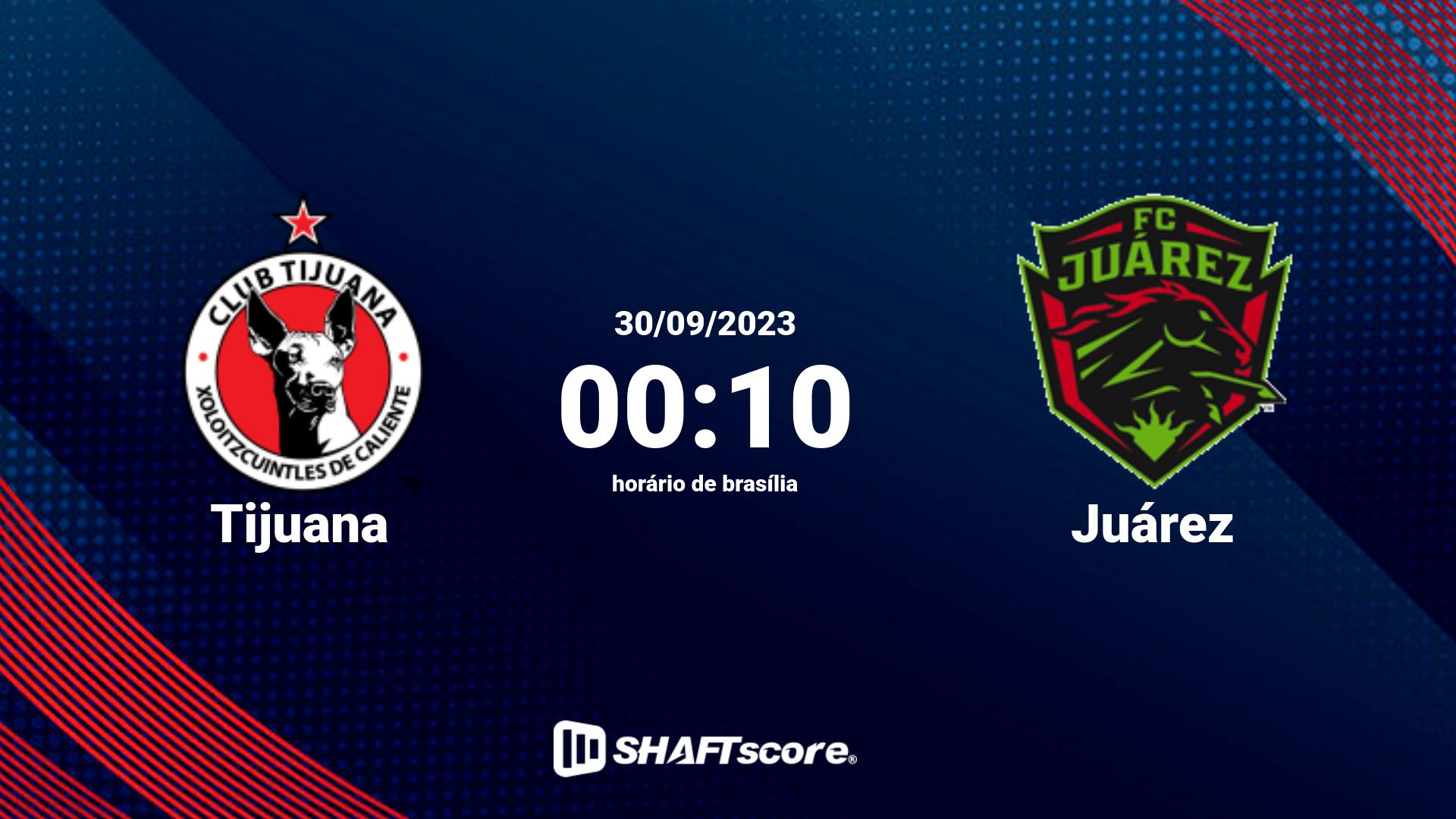 Estatísticas do jogo Tijuana vs Juárez 30.09 00:10