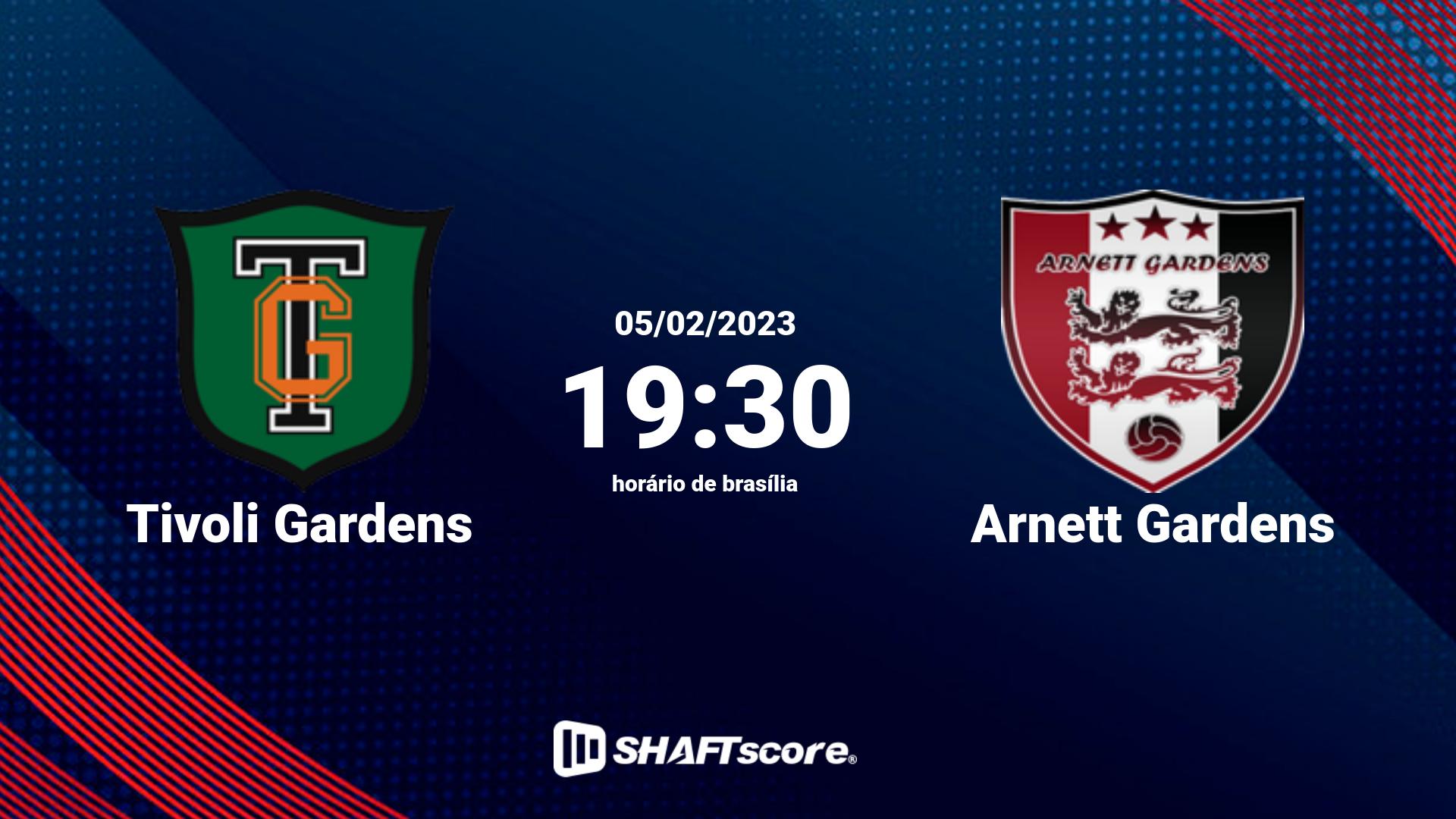 Estatísticas do jogo Tivoli Gardens vs Arnett Gardens 05.02 19:30