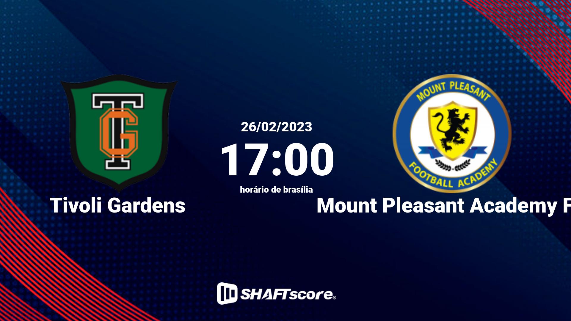 Estatísticas do jogo Tivoli Gardens vs Mount Pleasant Academy FC 26.02 17:00