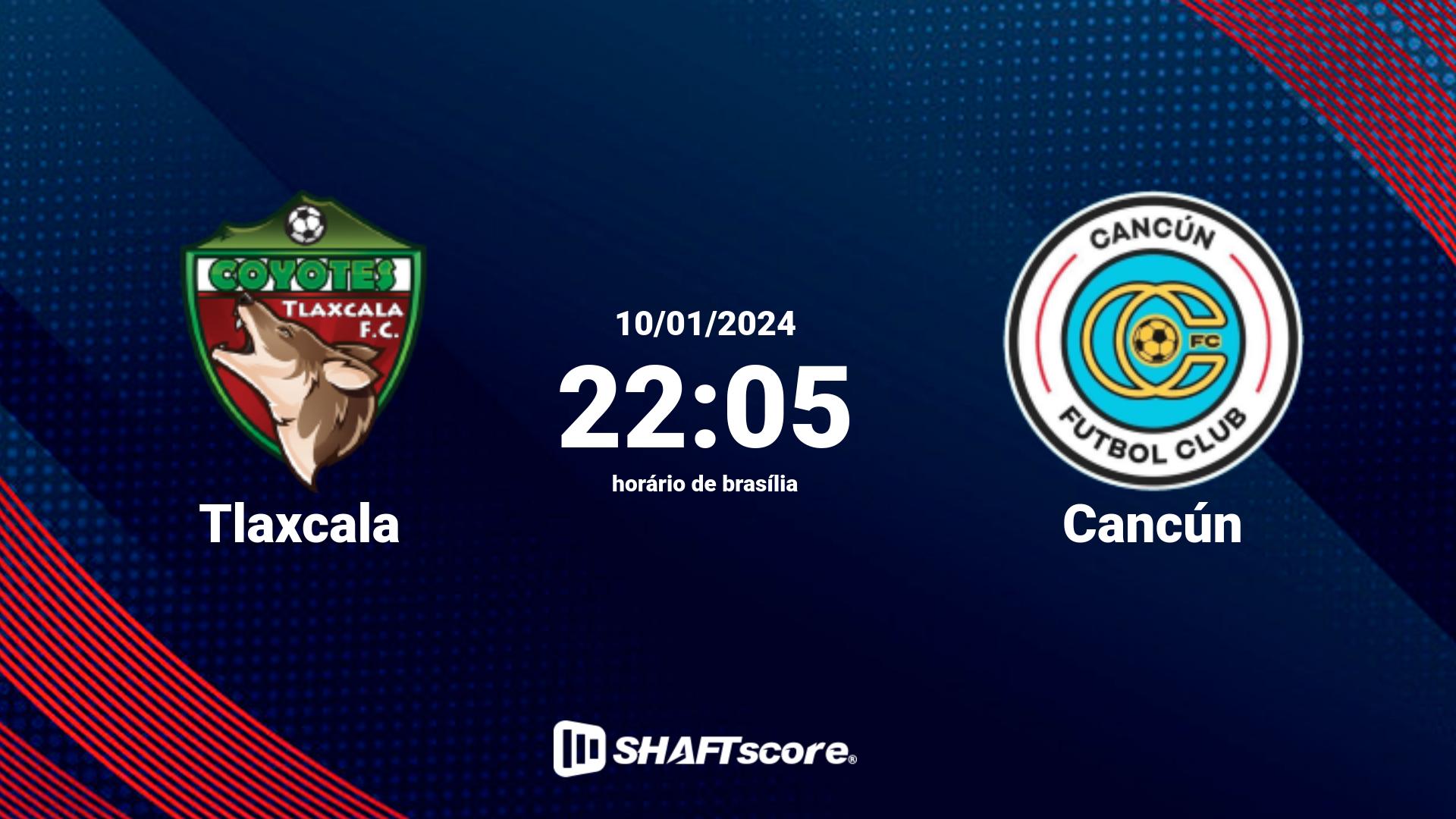 Estatísticas do jogo Tlaxcala vs Cancún 10.01 22:05