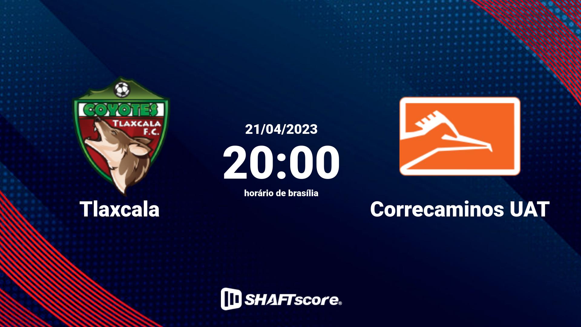 Estatísticas do jogo Tlaxcala vs Correcaminos UAT 21.04 20:00