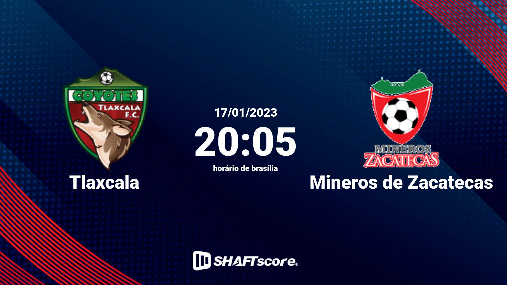 Estatísticas do jogo Tlaxcala vs Mineros de Zacatecas 17.01 20:05