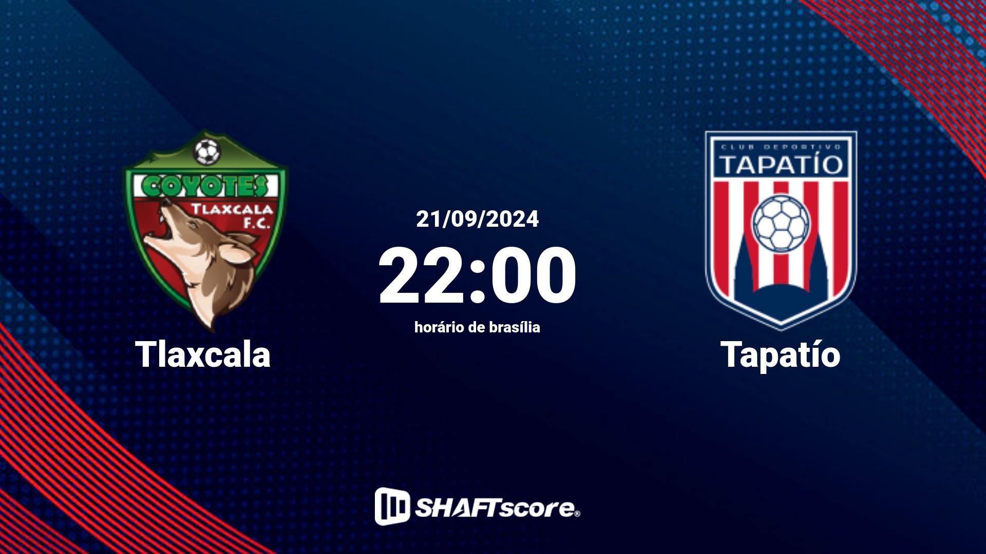 Estatísticas do jogo Tlaxcala vs Tapatío 21.09 22:00