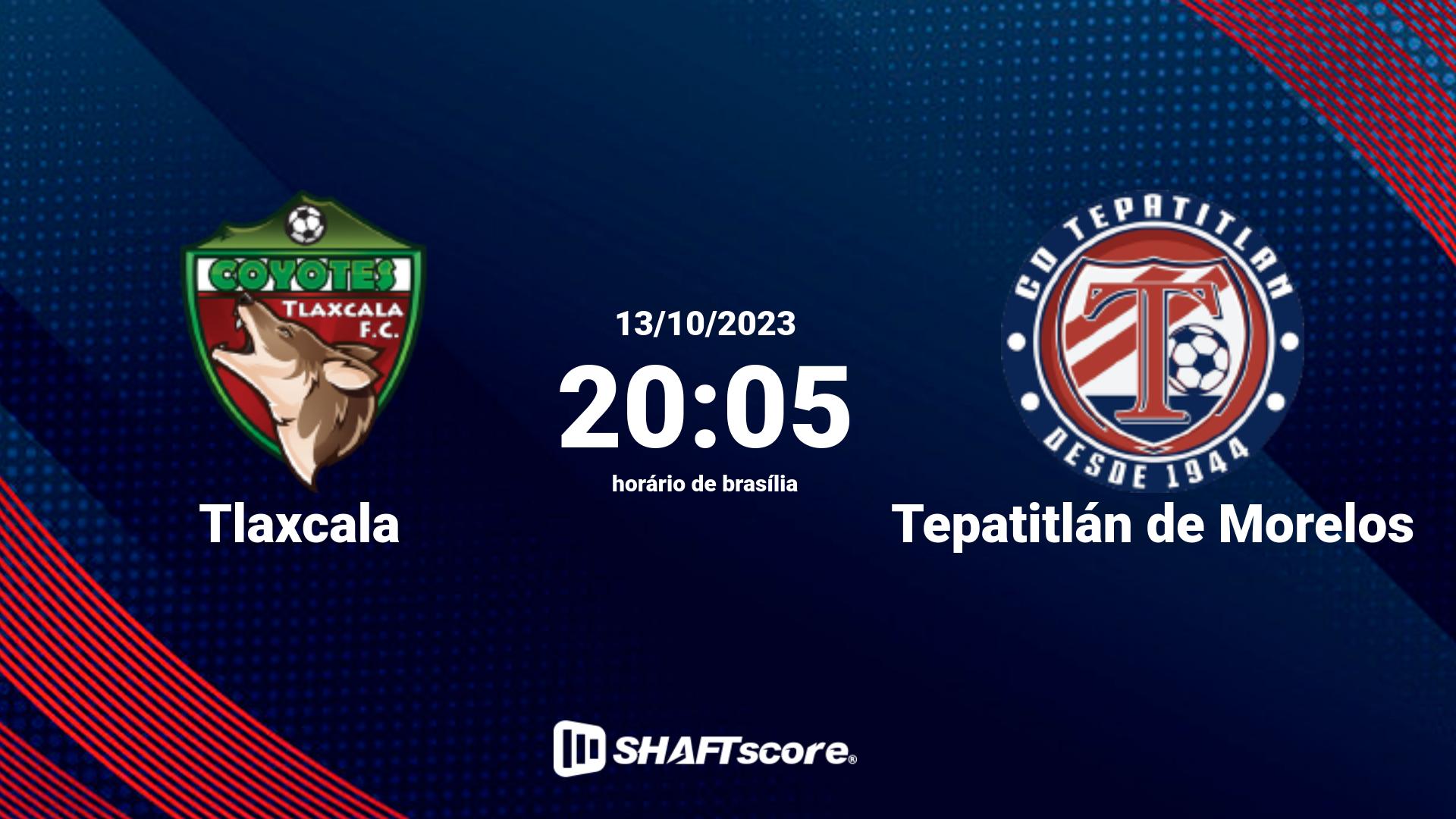 Estatísticas do jogo Tlaxcala vs Tepatitlán de Morelos 13.10 20:05