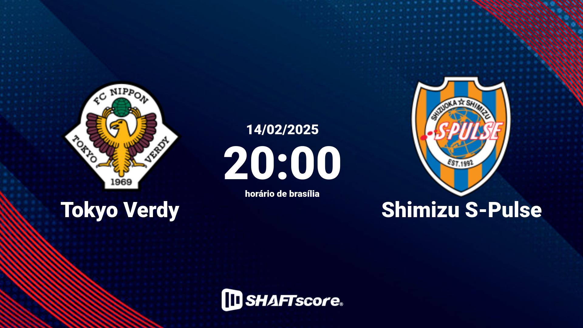 Estatísticas do jogo Tokyo Verdy vs Shimizu S-Pulse 14.02 20:00