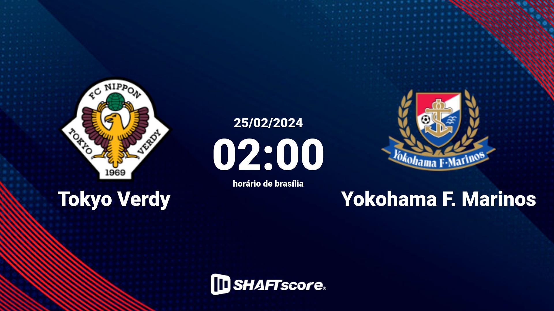Estatísticas do jogo Tokyo Verdy vs Yokohama F. Marinos 25.02 02:00