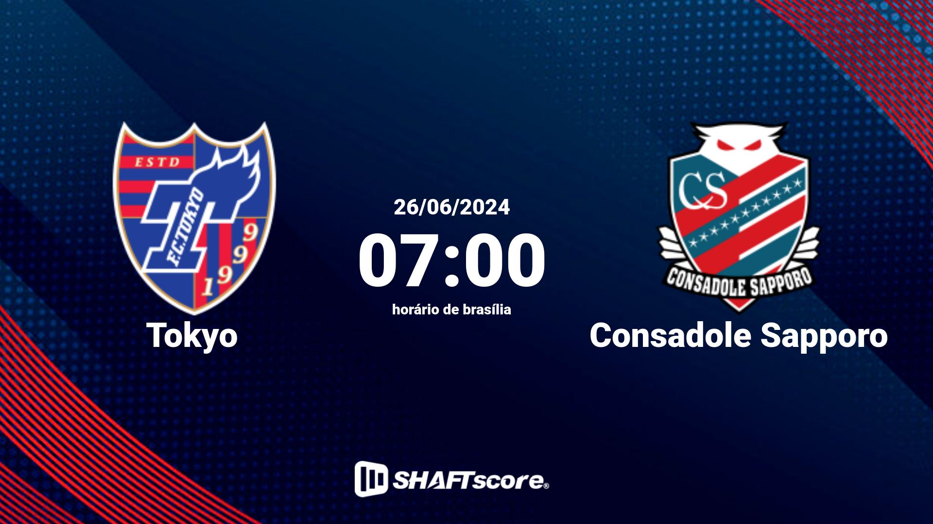 Estatísticas do jogo Tokyo vs Consadole Sapporo 26.06 07:00