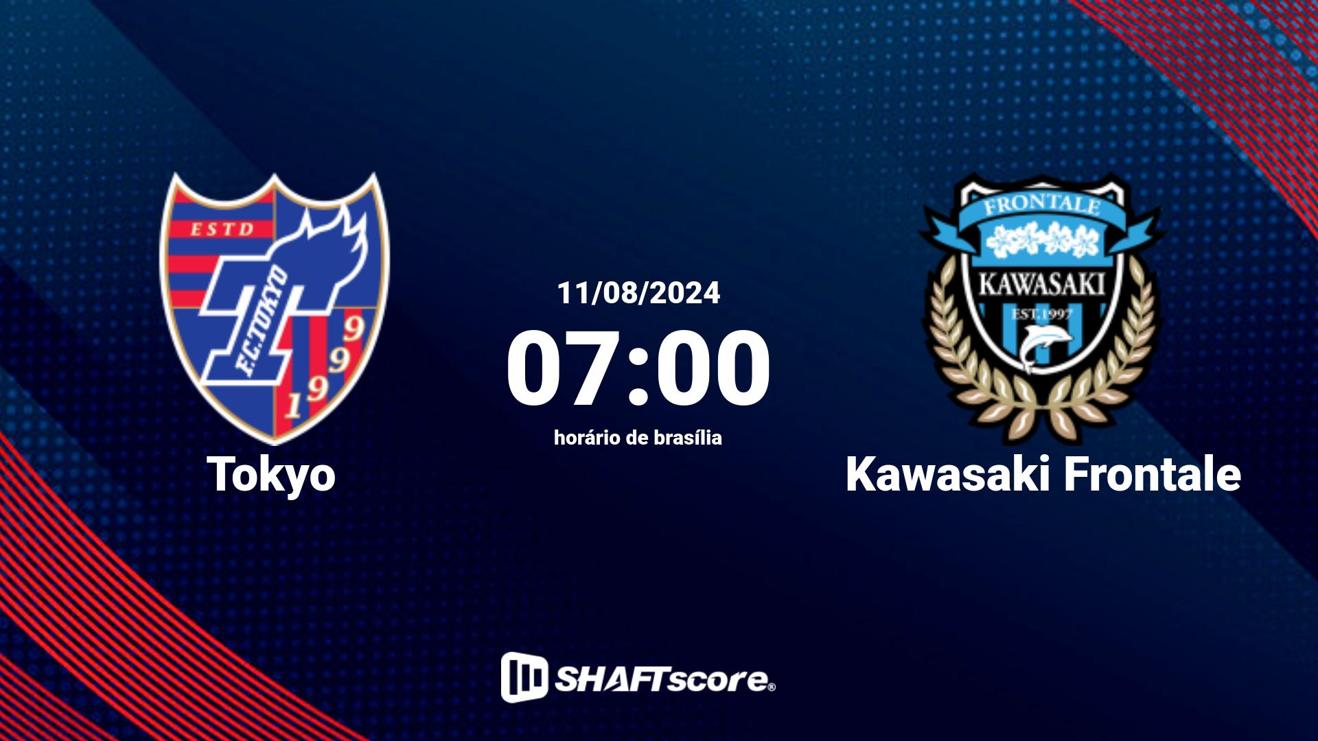 Estatísticas do jogo Tokyo vs Kawasaki Frontale 11.08 07:00