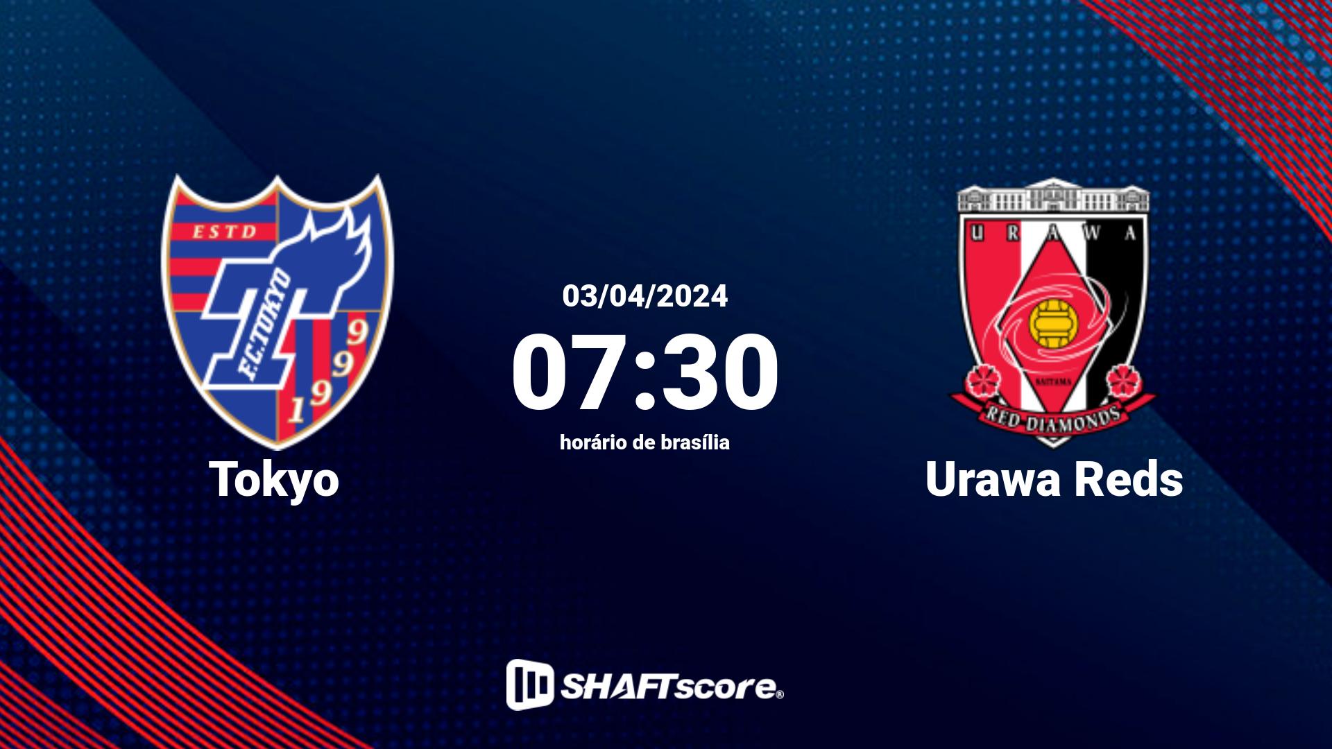 Estatísticas do jogo Tokyo vs Urawa Reds 03.04 07:30