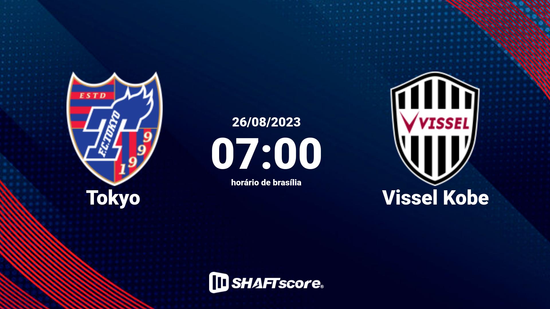 Estatísticas do jogo Tokyo vs Vissel Kobe 26.08 07:00