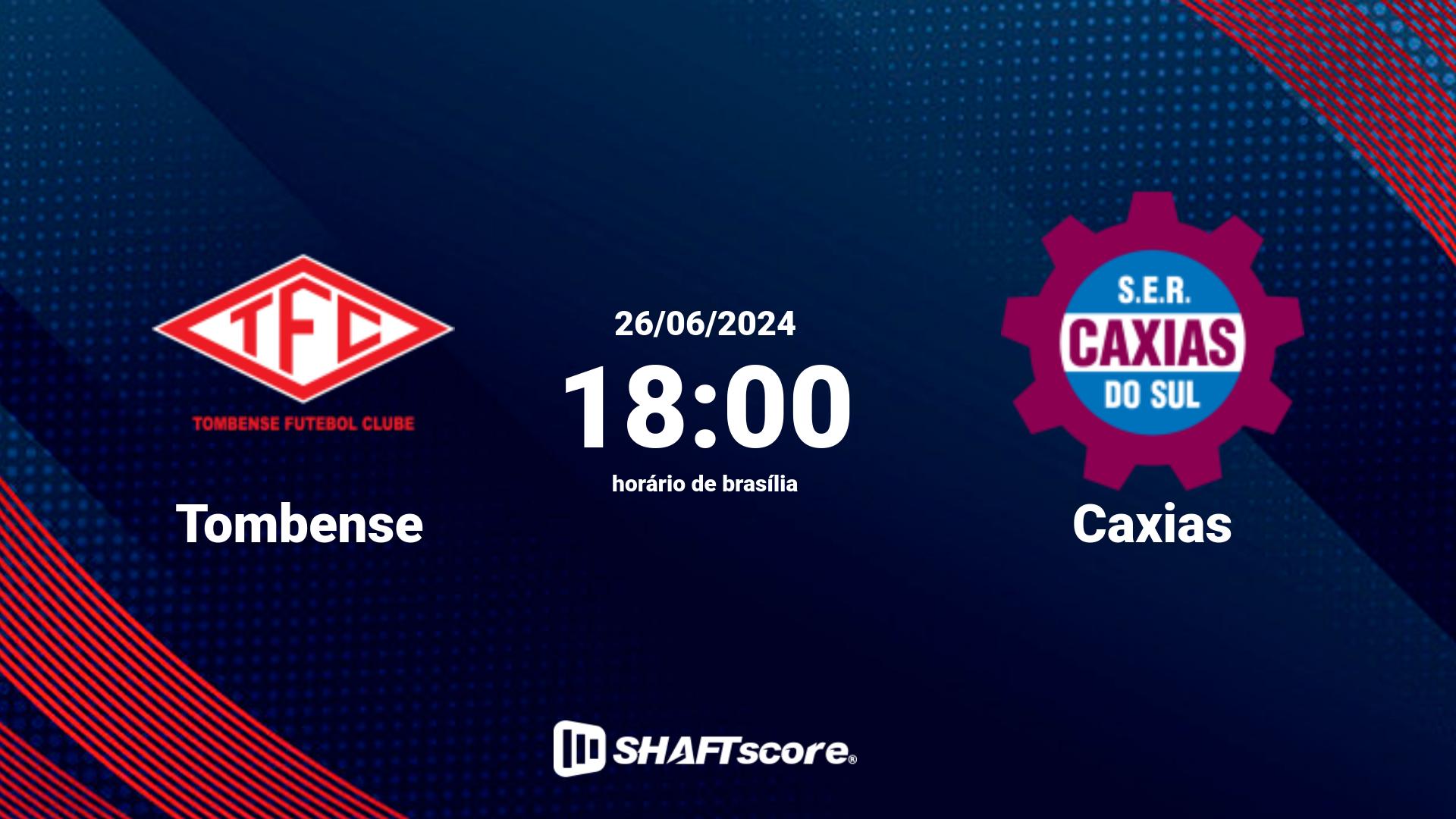 Estatísticas do jogo Tombense vs Caxias 26.06 18:00