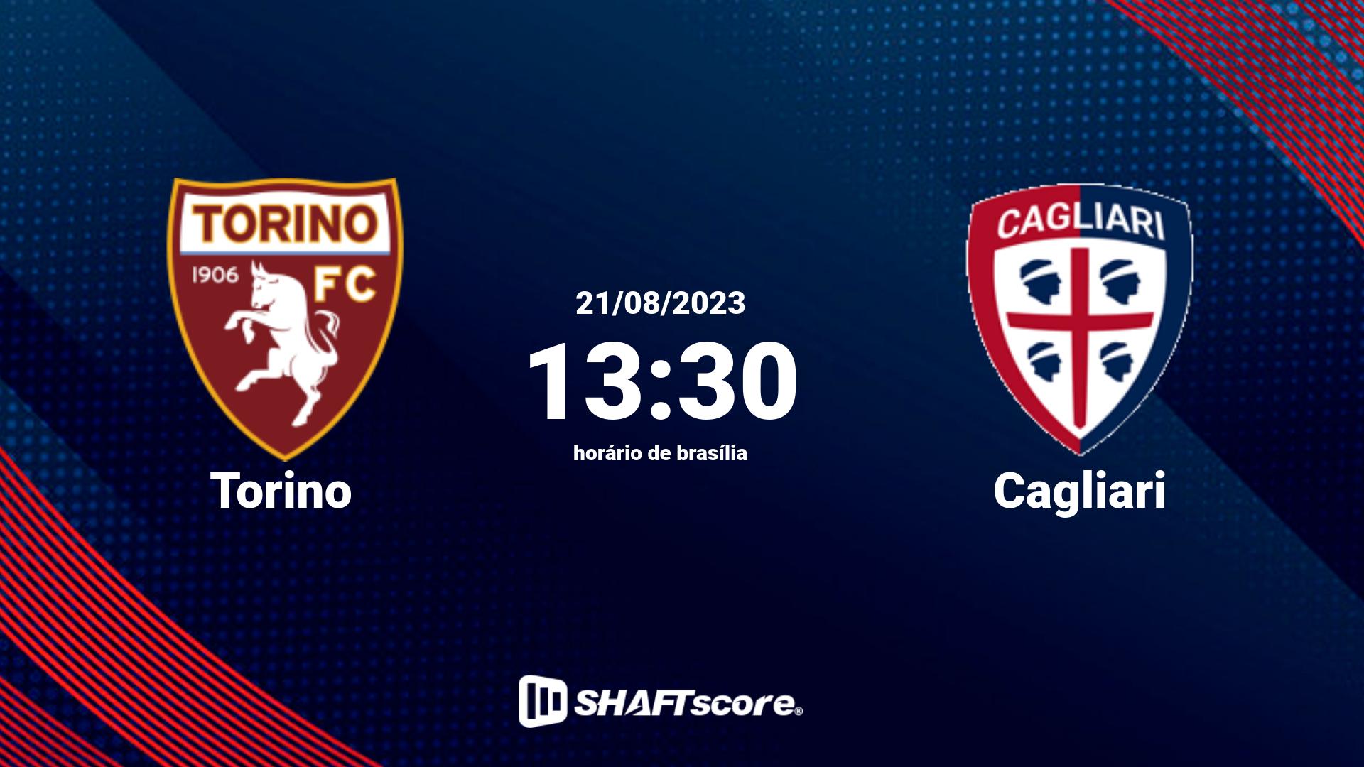 Estatísticas do jogo Torino vs Cagliari 21.08 13:30