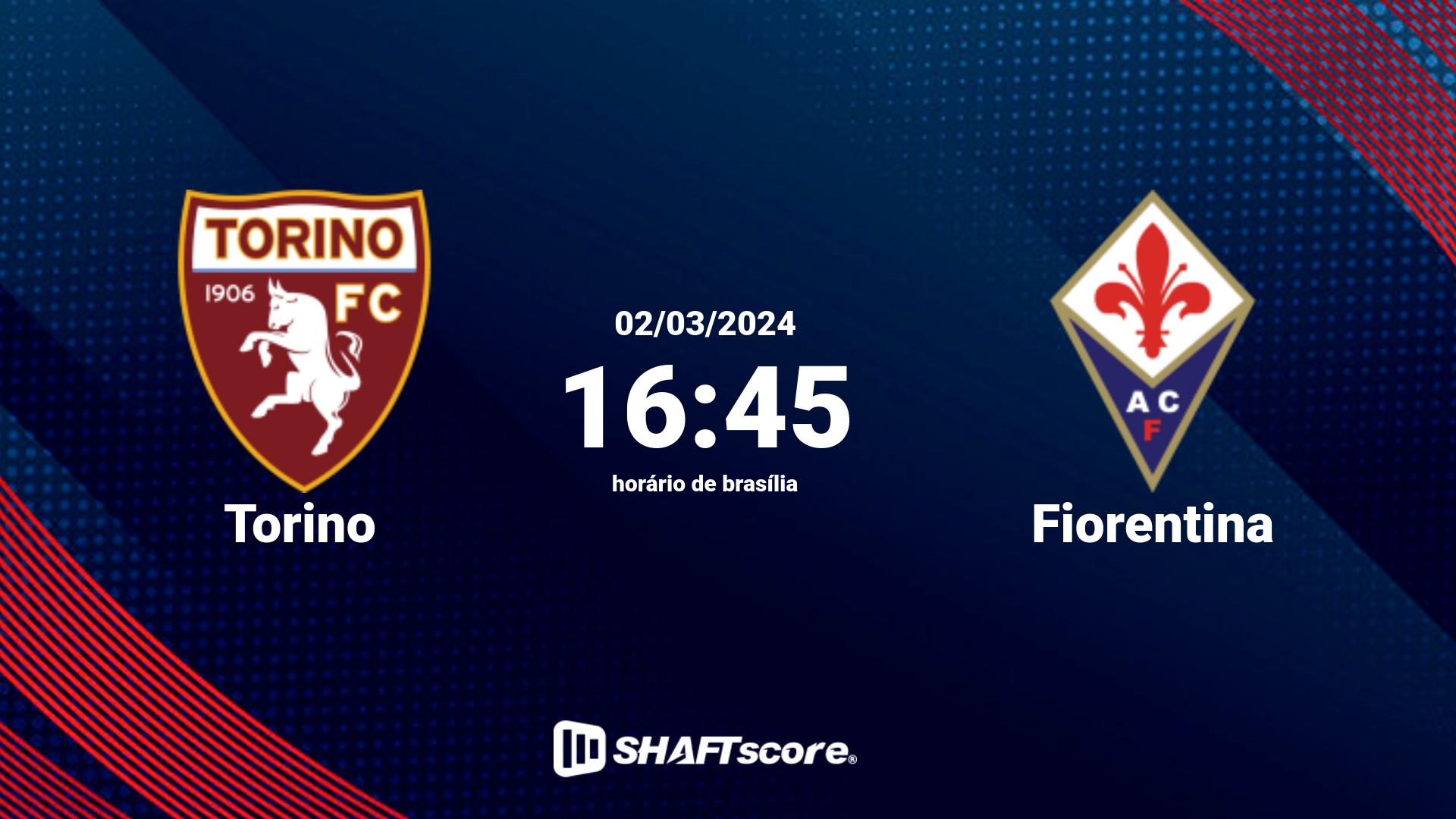 Estatísticas do jogo Torino vs Fiorentina 02.03 16:45