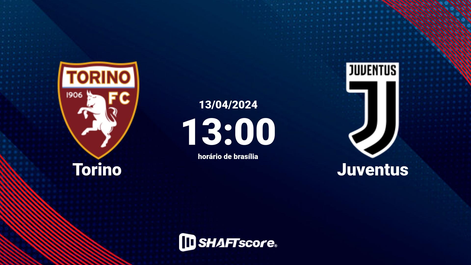 Estatísticas do jogo Torino vs Juventus 13.04 13:00