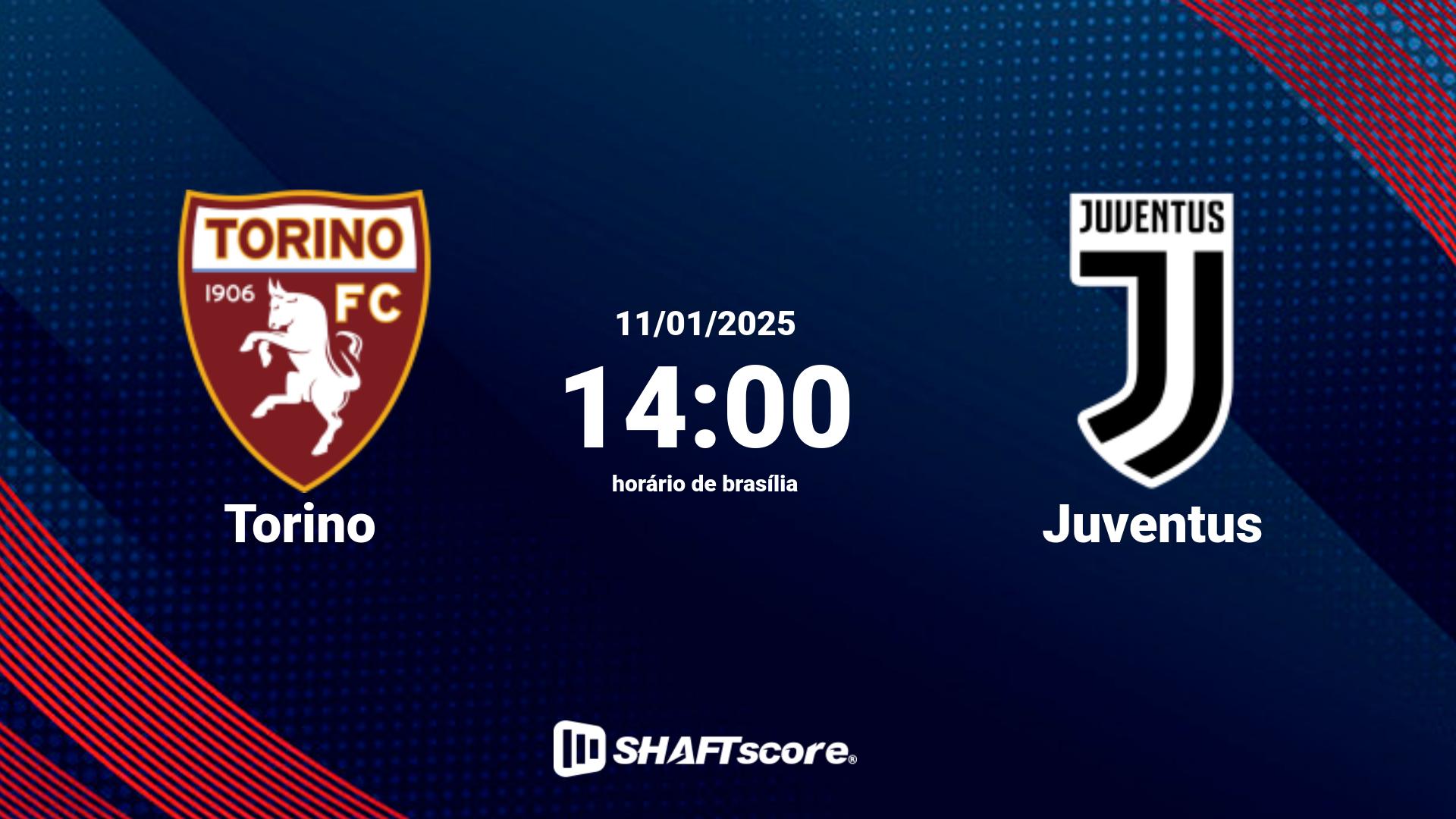 Estatísticas do jogo Torino vs Juventus 11.01 14:00