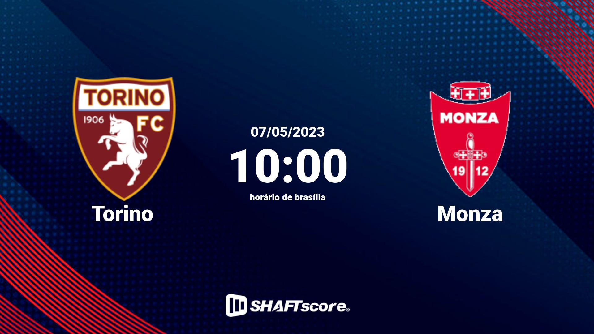 Estatísticas do jogo Torino vs Monza 07.05 10:00