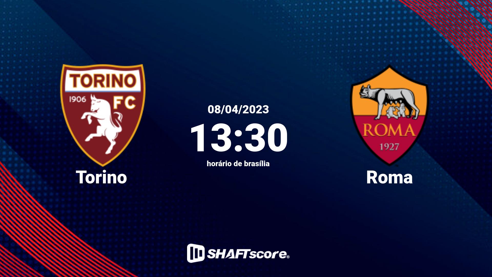 Estatísticas do jogo Torino vs Roma 08.04 13:30