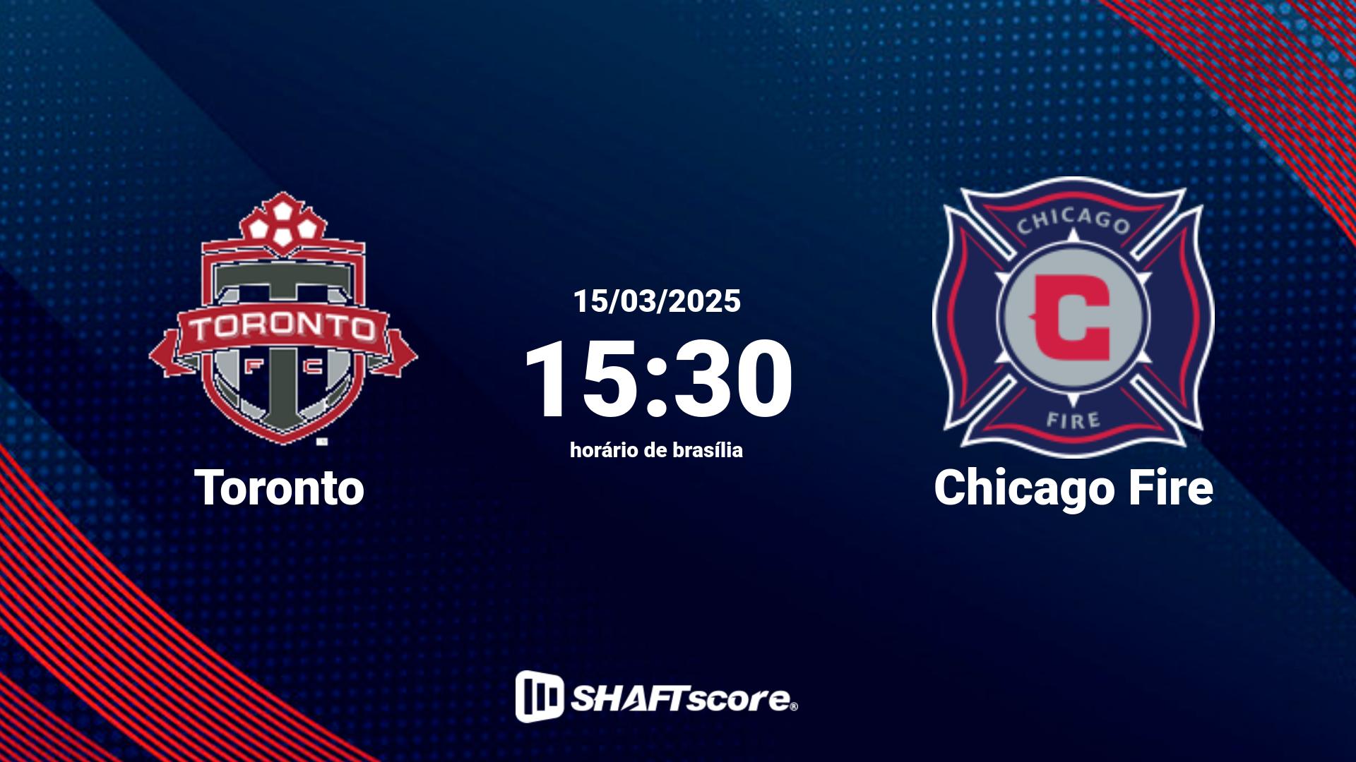 Estatísticas do jogo Toronto vs Chicago Fire 15.03 15:30