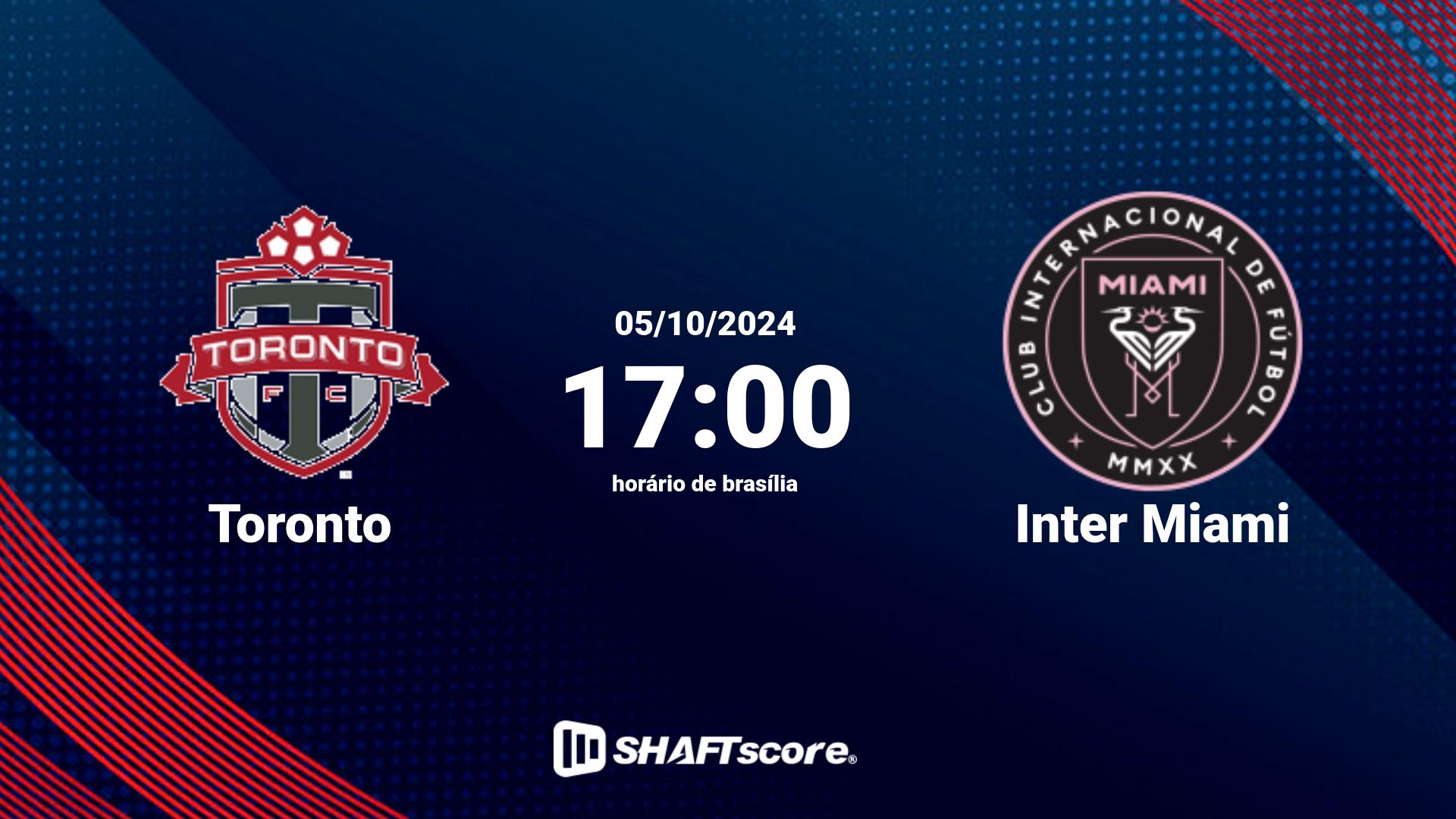 Estatísticas do jogo Toronto vs Inter Miami 05.10 17:00