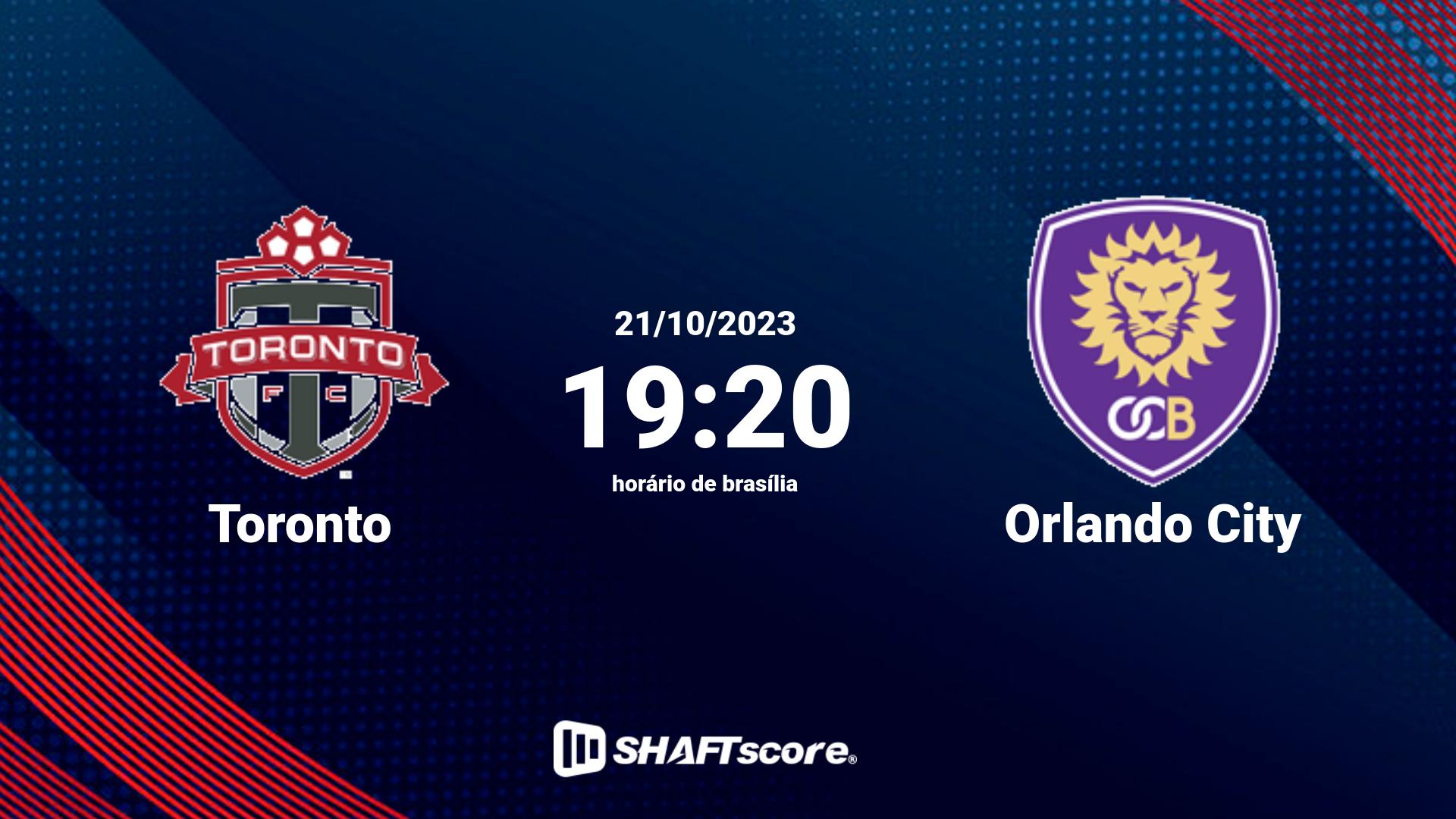 Estatísticas do jogo Toronto vs Orlando City 21.10 19:20