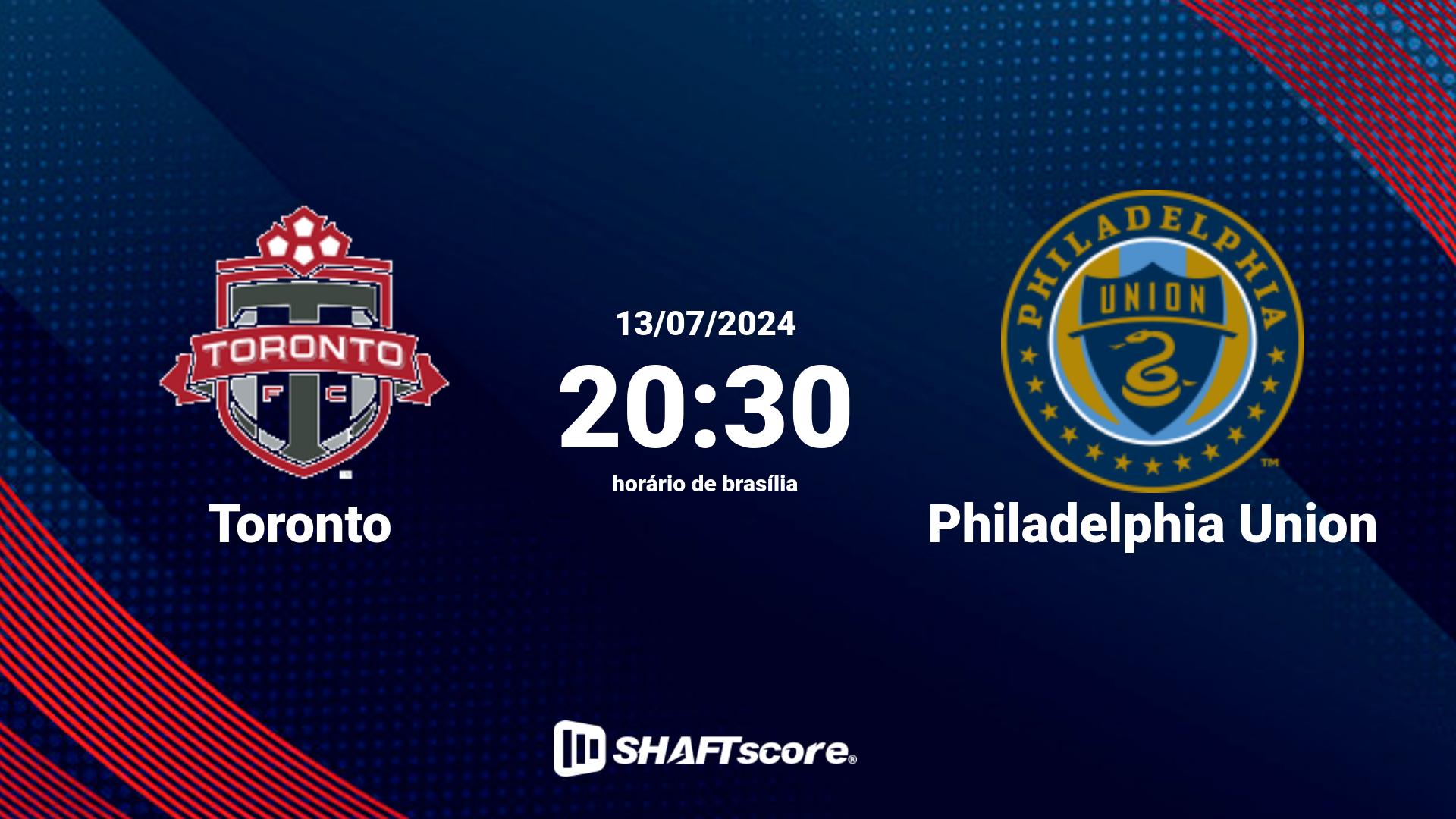 Estatísticas do jogo Toronto vs Philadelphia Union 13.07 20:30