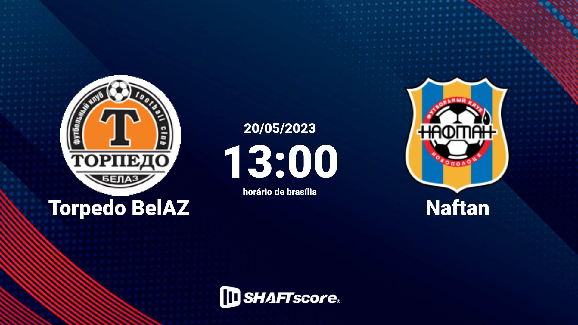 Estatísticas do jogo Torpedo BelAZ vs Naftan 20.05 13:00