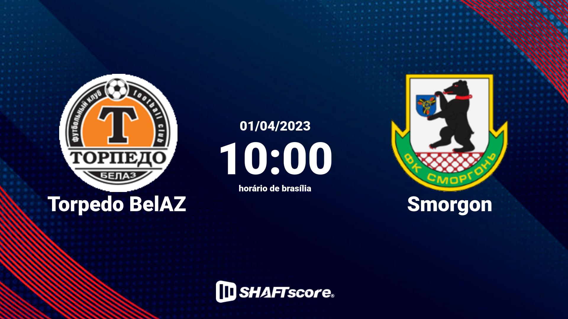 Estatísticas do jogo Torpedo BelAZ vs Smorgon 01.04 10:00