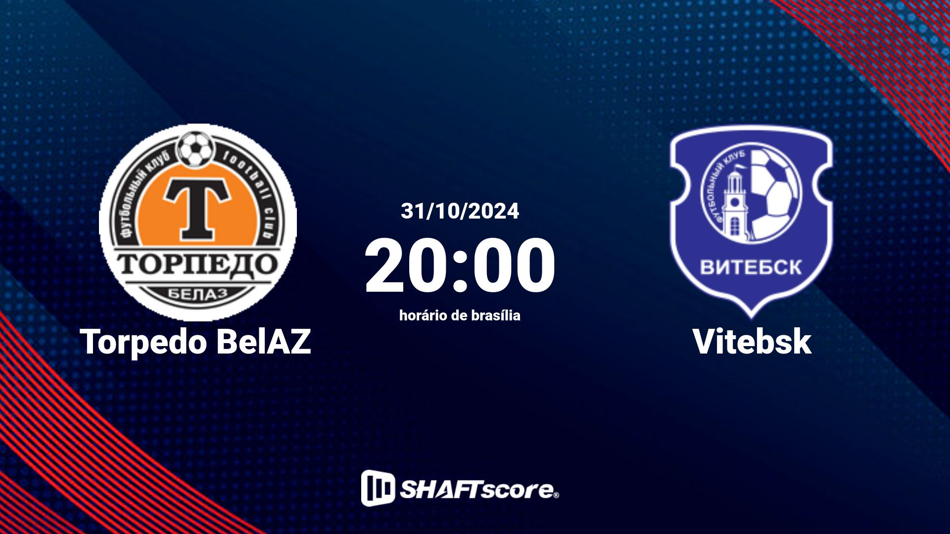 Estatísticas do jogo Torpedo BelAZ vs Vitebsk 31.10 20:00