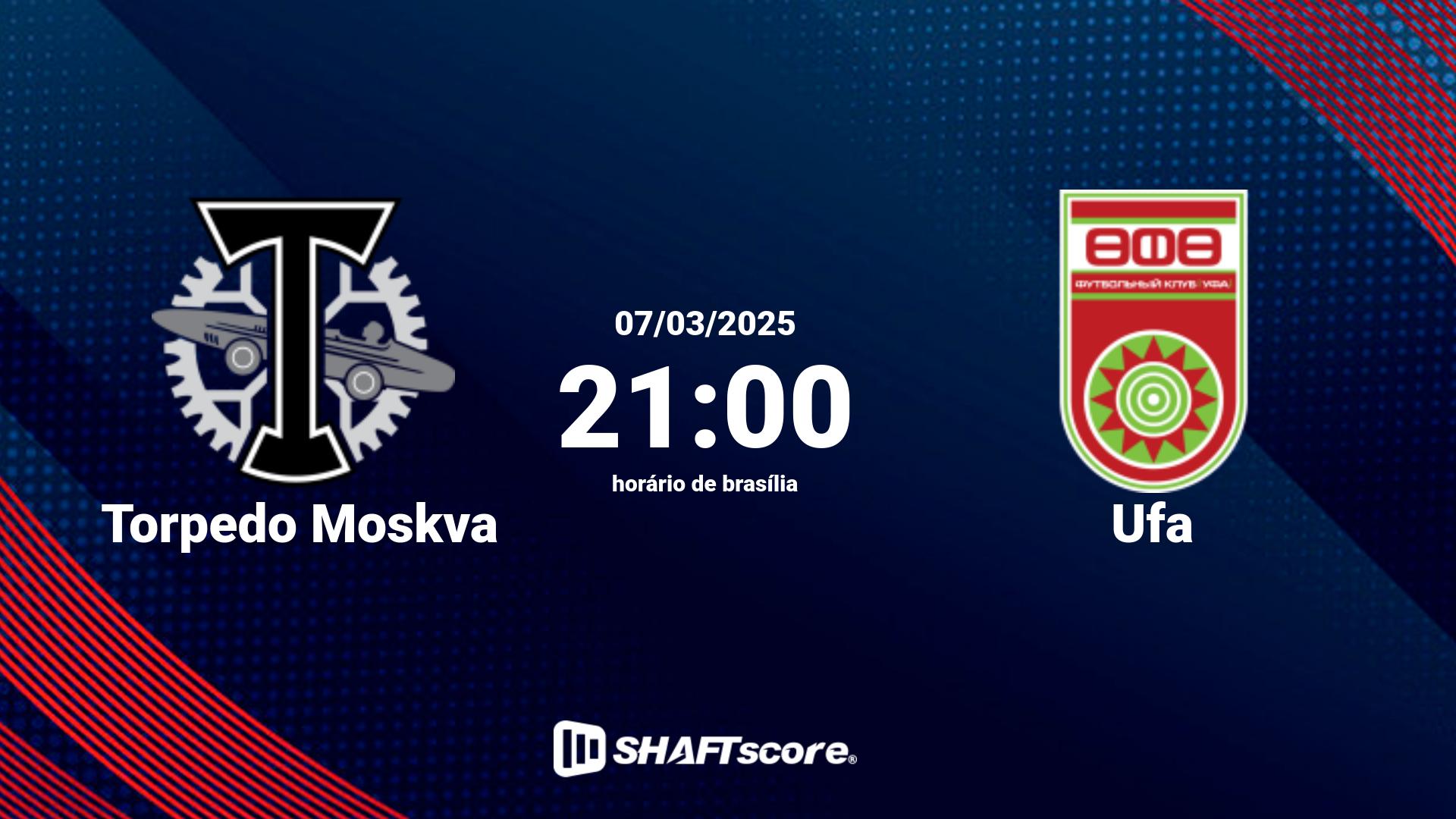 Estatísticas do jogo Torpedo Moskva vs Ufa 07.03 21:00