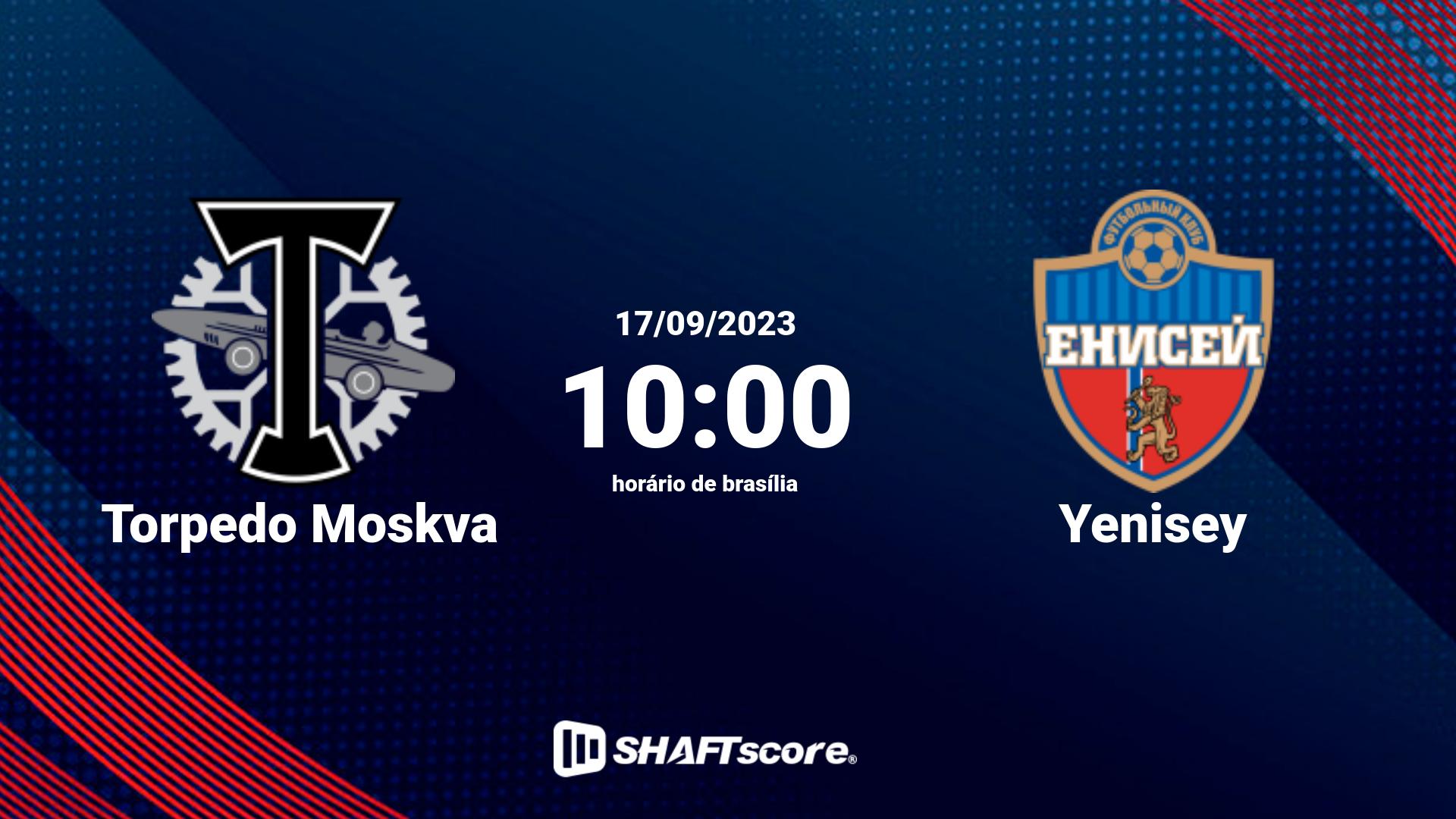 Estatísticas do jogo Torpedo Moskva vs Yenisey 17.09 10:00