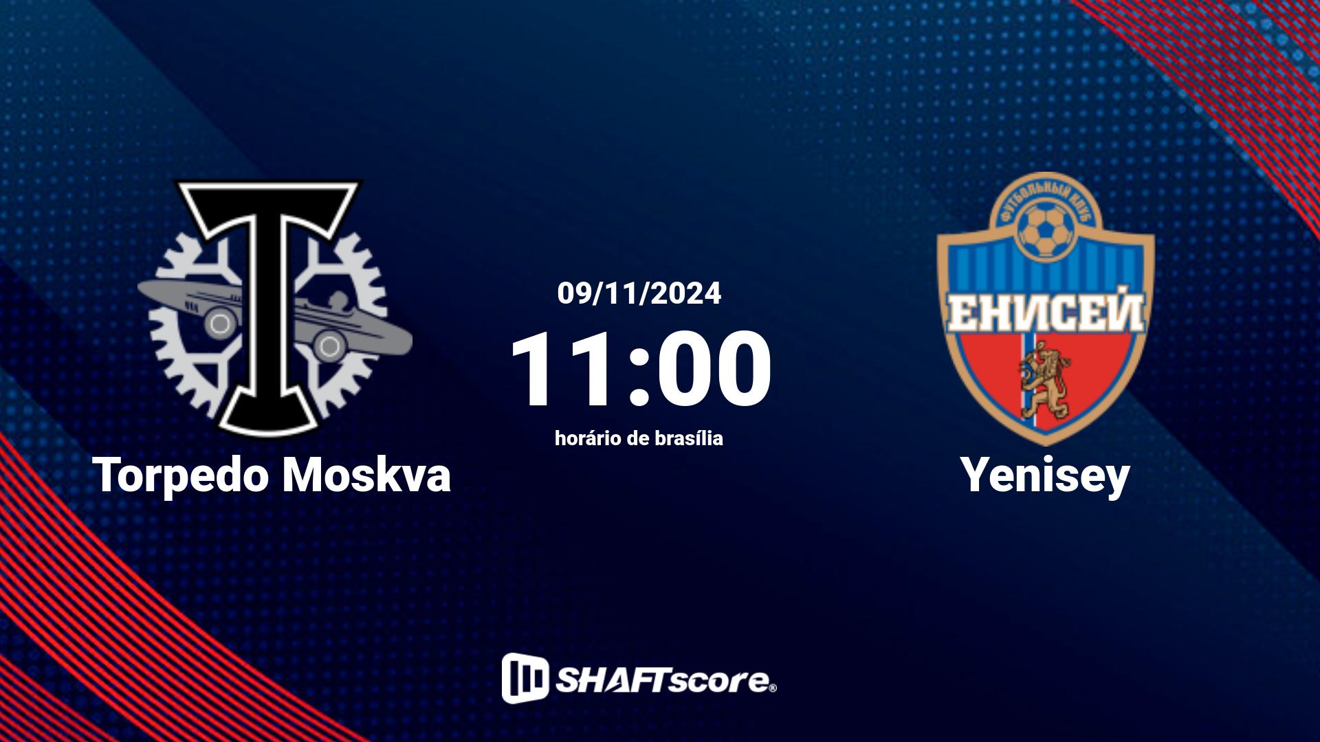 Estatísticas do jogo Torpedo Moskva vs Yenisey 09.11 11:00