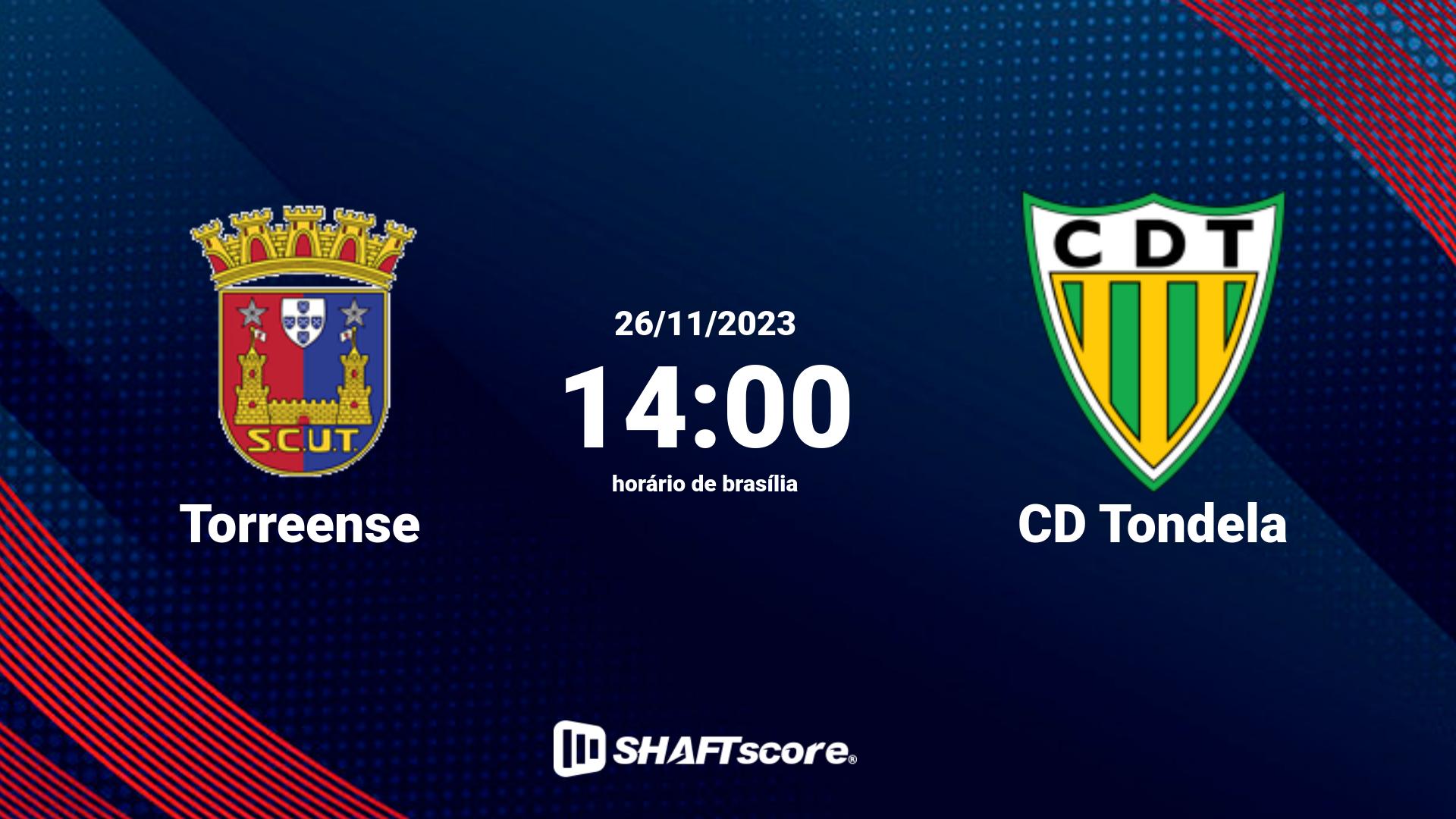 Estatísticas do jogo Torreense vs CD Tondela 26.11 14:00