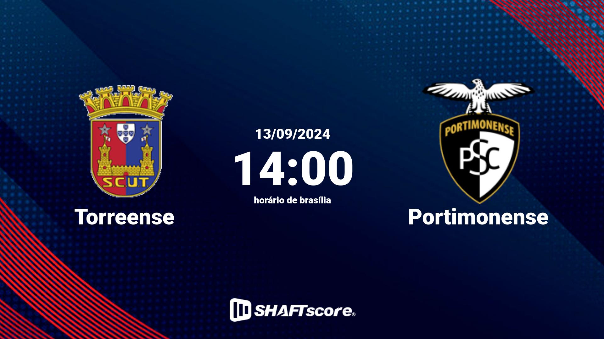 Estatísticas do jogo Torreense vs Portimonense 13.09 14:00