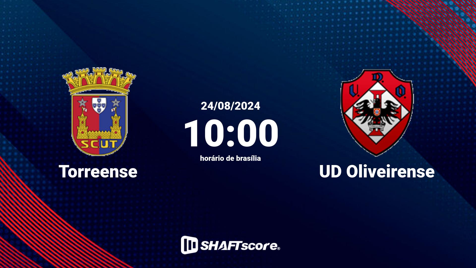 Estatísticas do jogo Torreense vs UD Oliveirense 24.08 10:00