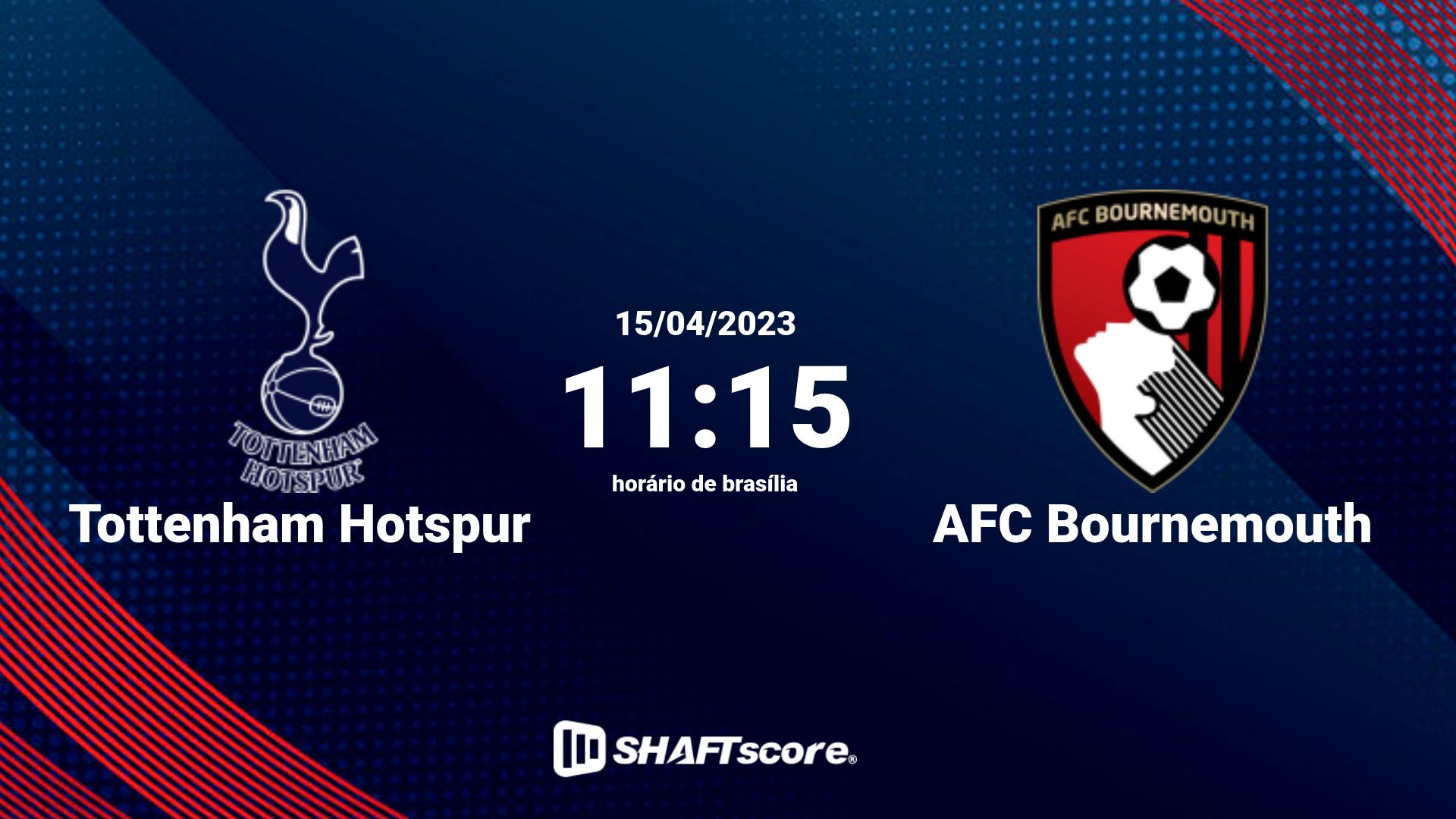 Estatísticas do jogo Tottenham Hotspur vs AFC Bournemouth 15.04 11:15