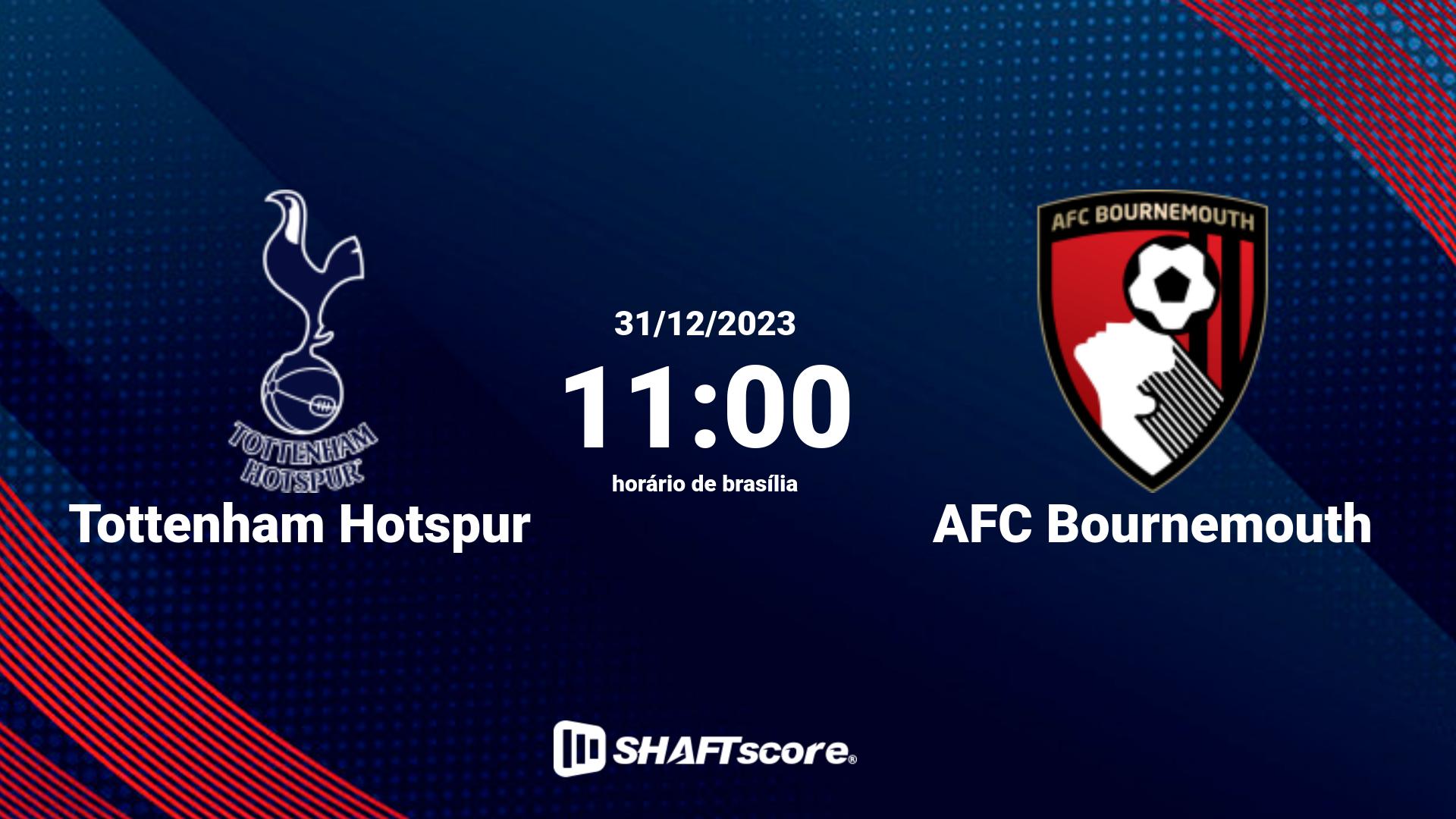 Estatísticas do jogo Tottenham Hotspur vs AFC Bournemouth 31.12 11:00