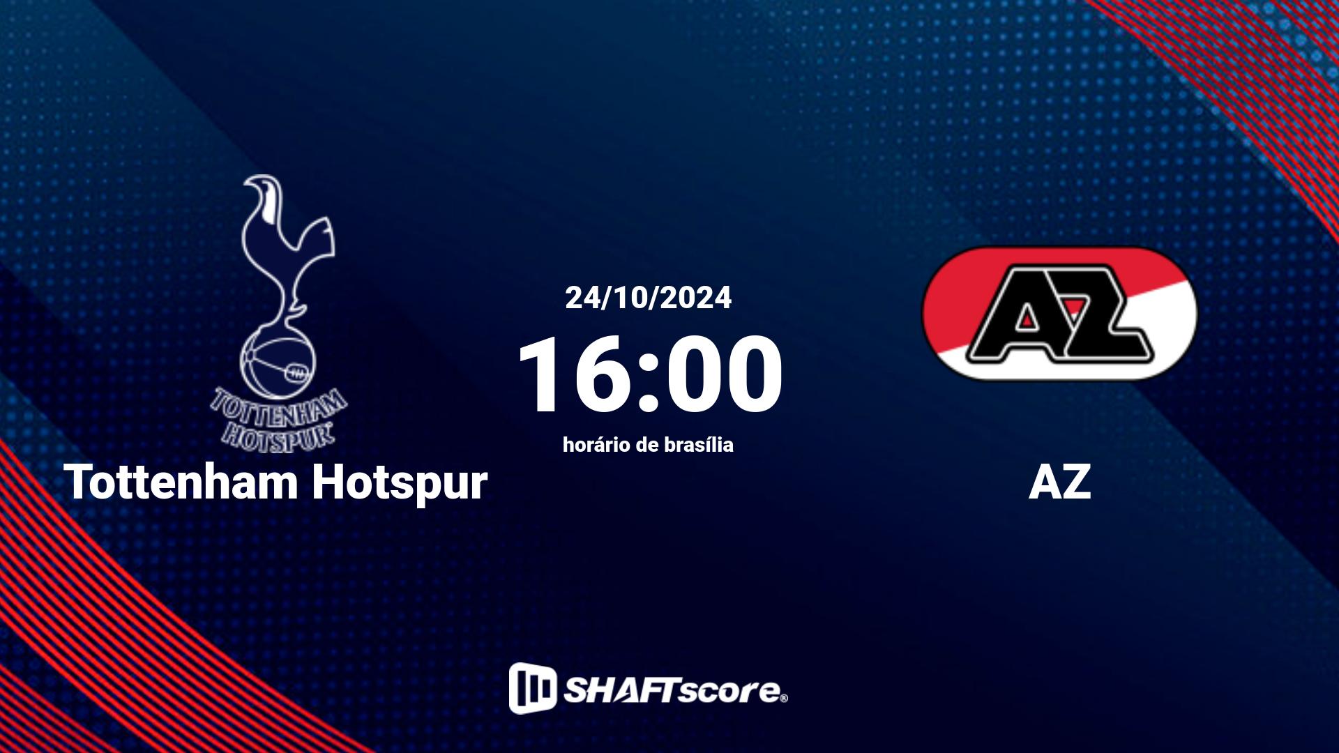 Estatísticas do jogo Tottenham Hotspur vs AZ 24.10 16:00