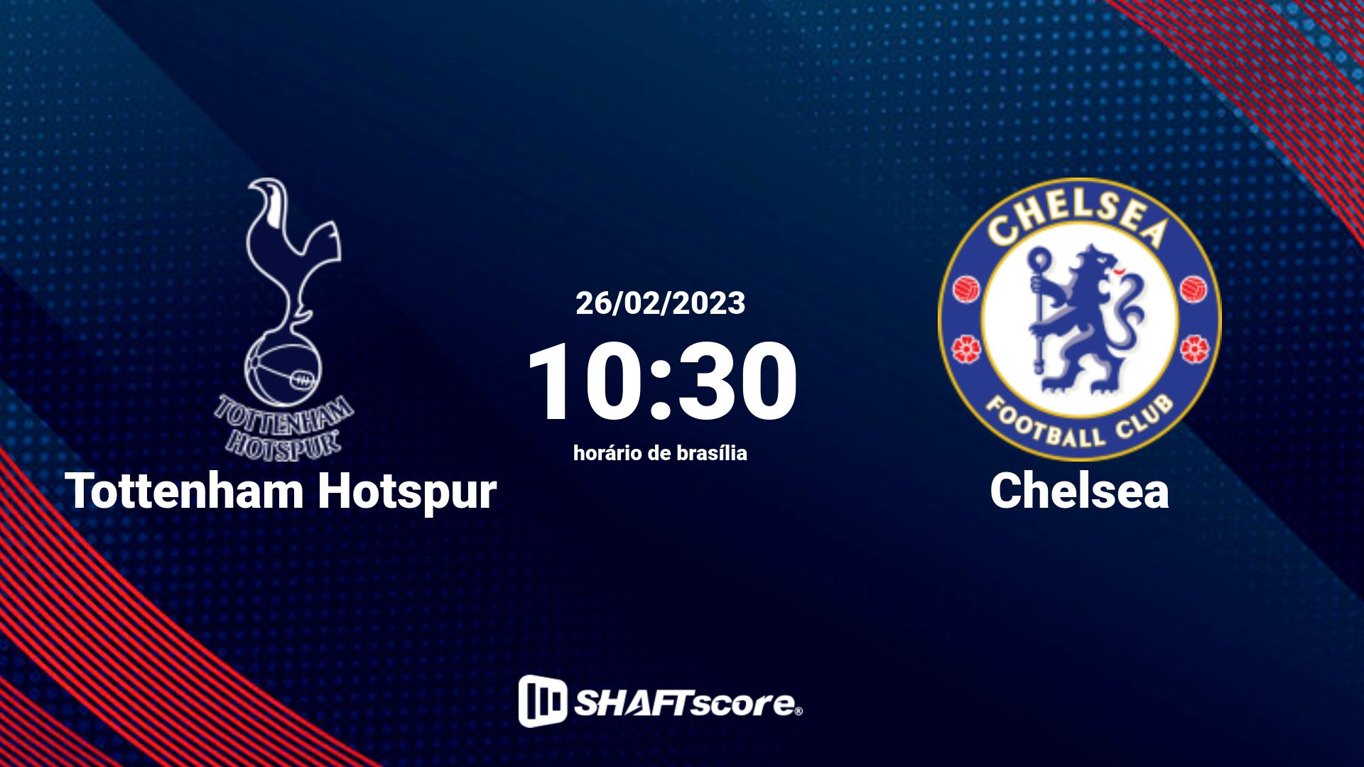 Estatísticas do jogo Tottenham Hotspur vs Chelsea 26.02 10:30