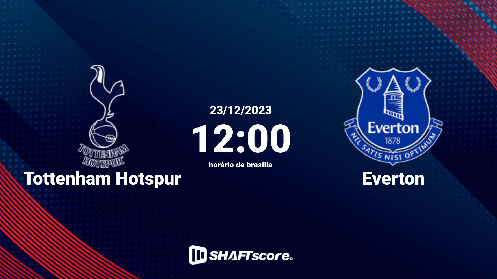 Estatísticas do jogo Tottenham Hotspur vs Everton 23.12 12:00