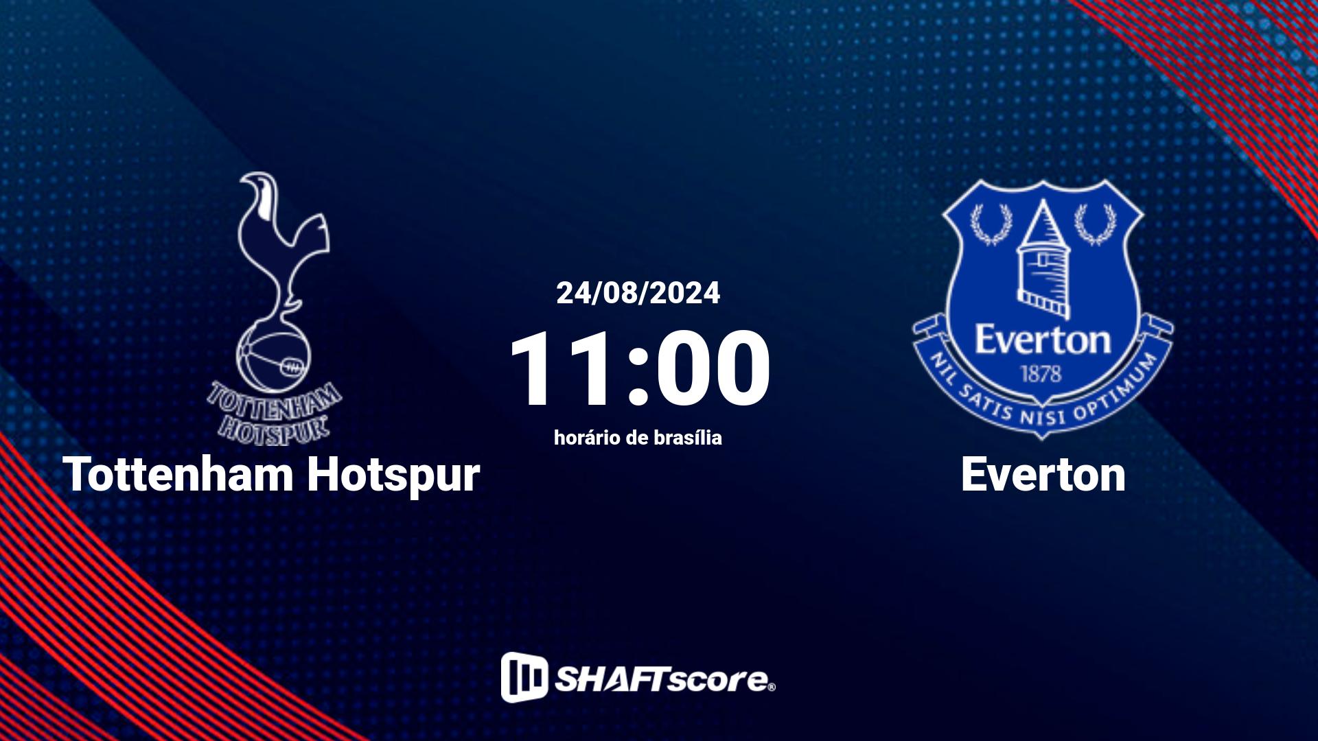 Estatísticas do jogo Tottenham Hotspur vs Everton 24.08 11:00