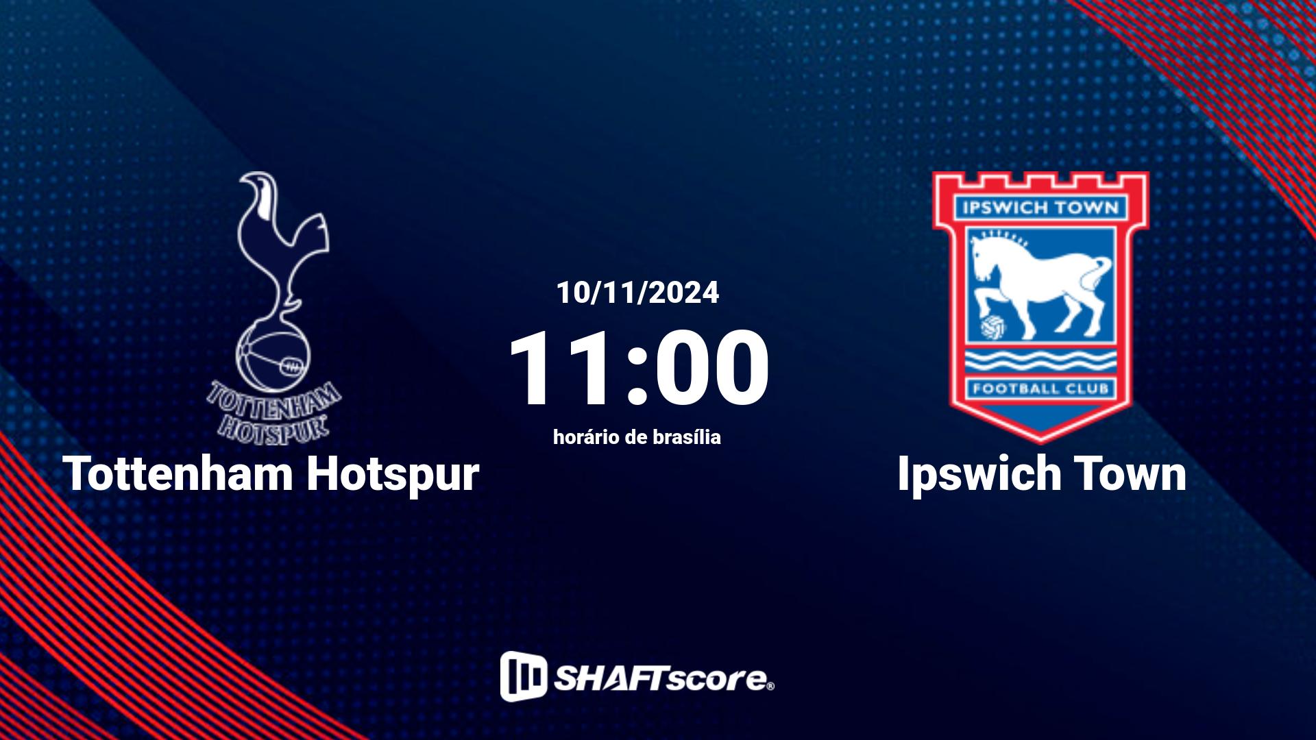 Estatísticas do jogo Tottenham Hotspur vs Ipswich Town 10.11 11:00