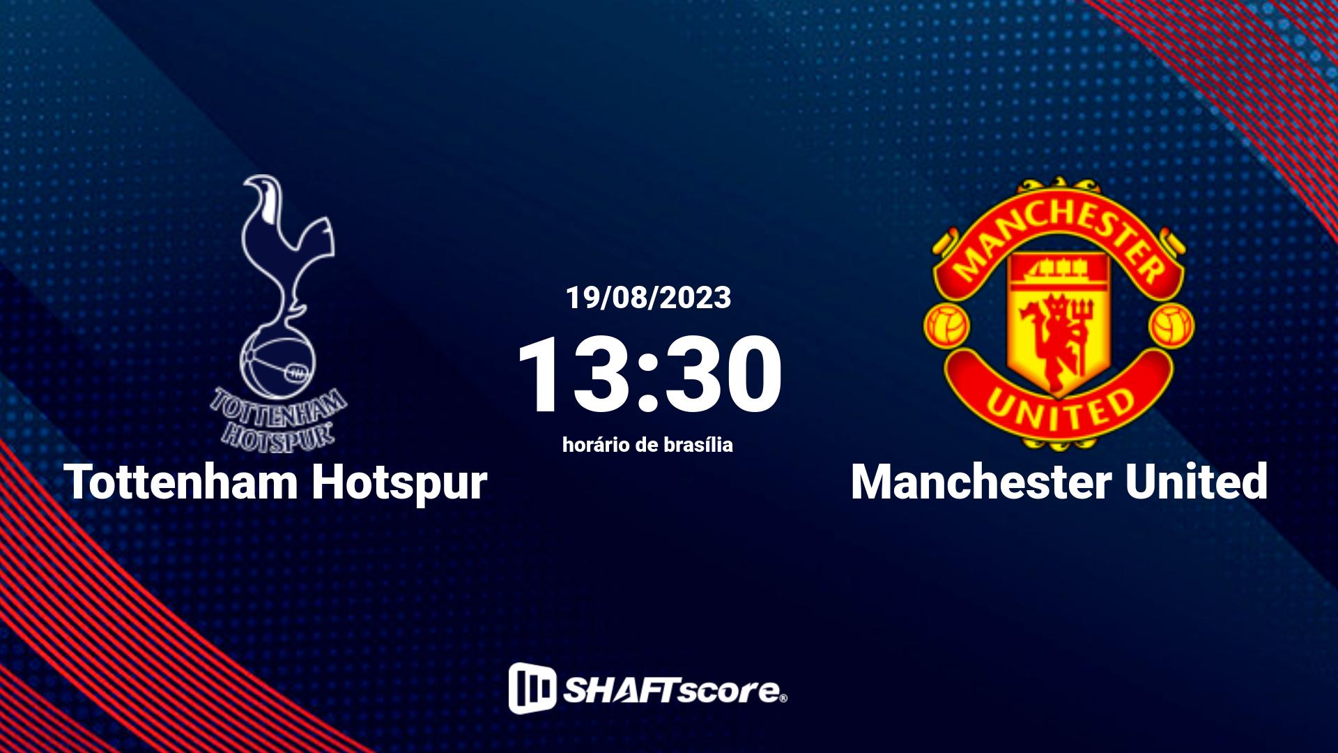 Estatísticas do jogo Tottenham Hotspur vs Manchester United 19.08 13:30